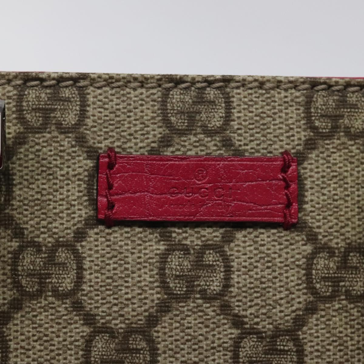 GUCCI GG Supreme Mini Hand Bag PVC Leather Beige 114600 Auth 119443