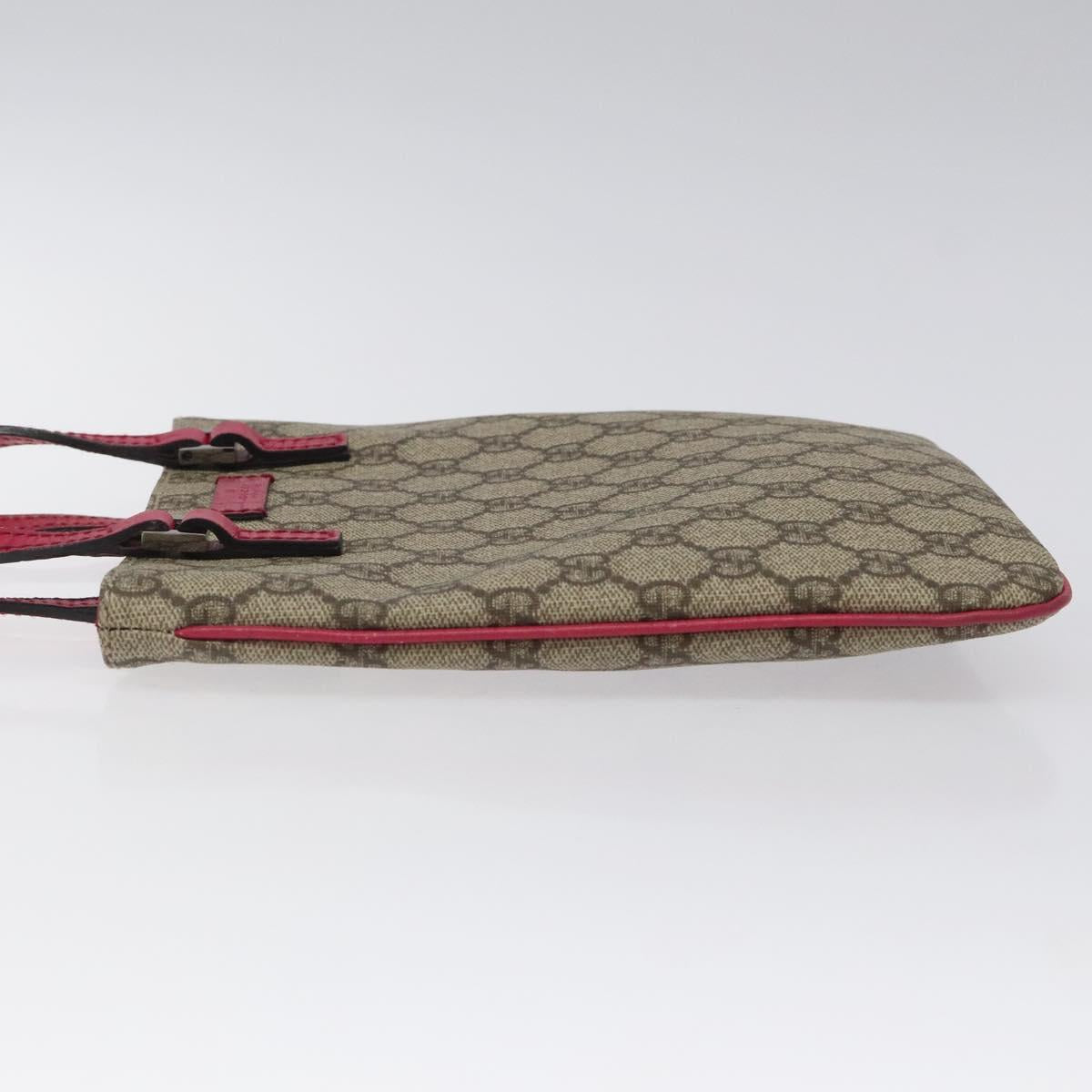 GUCCI GG Supreme Mini Hand Bag PVC Leather Beige 114600 Auth 119443