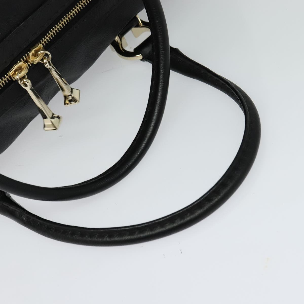 GUCCI Tote Bag Leather Black Gold 189892 Auth 119445
