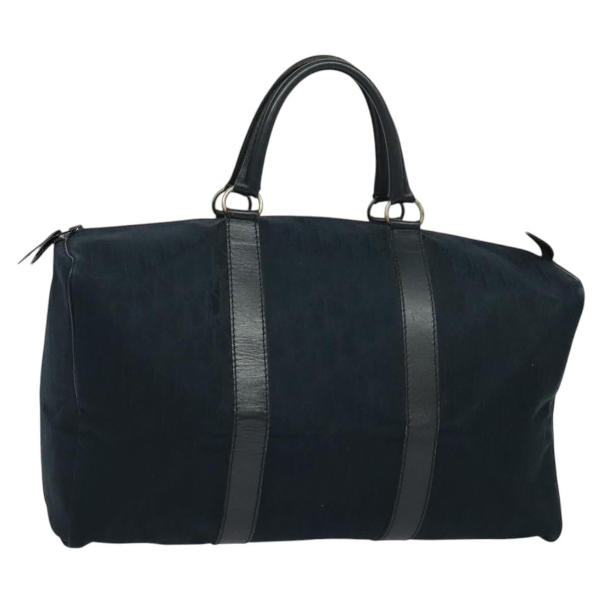 Christian Dior Trotter Canvas Boston Bag Navy Auth 119447