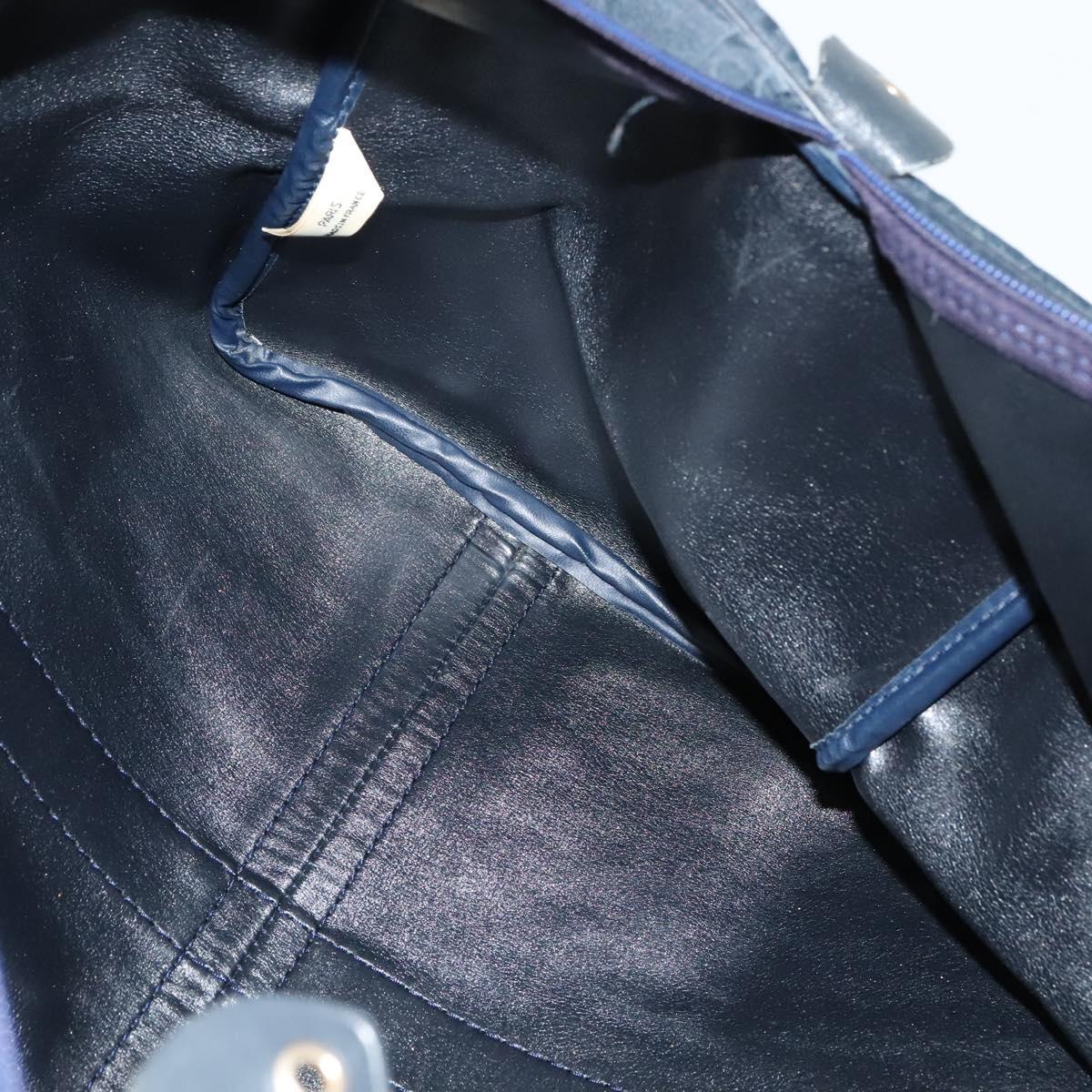 Christian Dior Trotter Canvas Boston Bag Navy Auth 119447