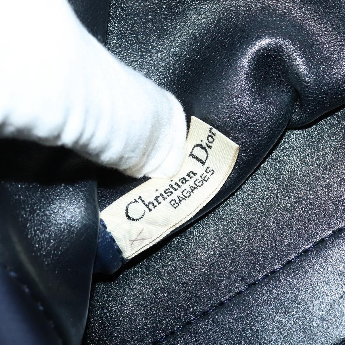 Christian Dior Trotter Canvas Boston Bag Navy Auth 119447