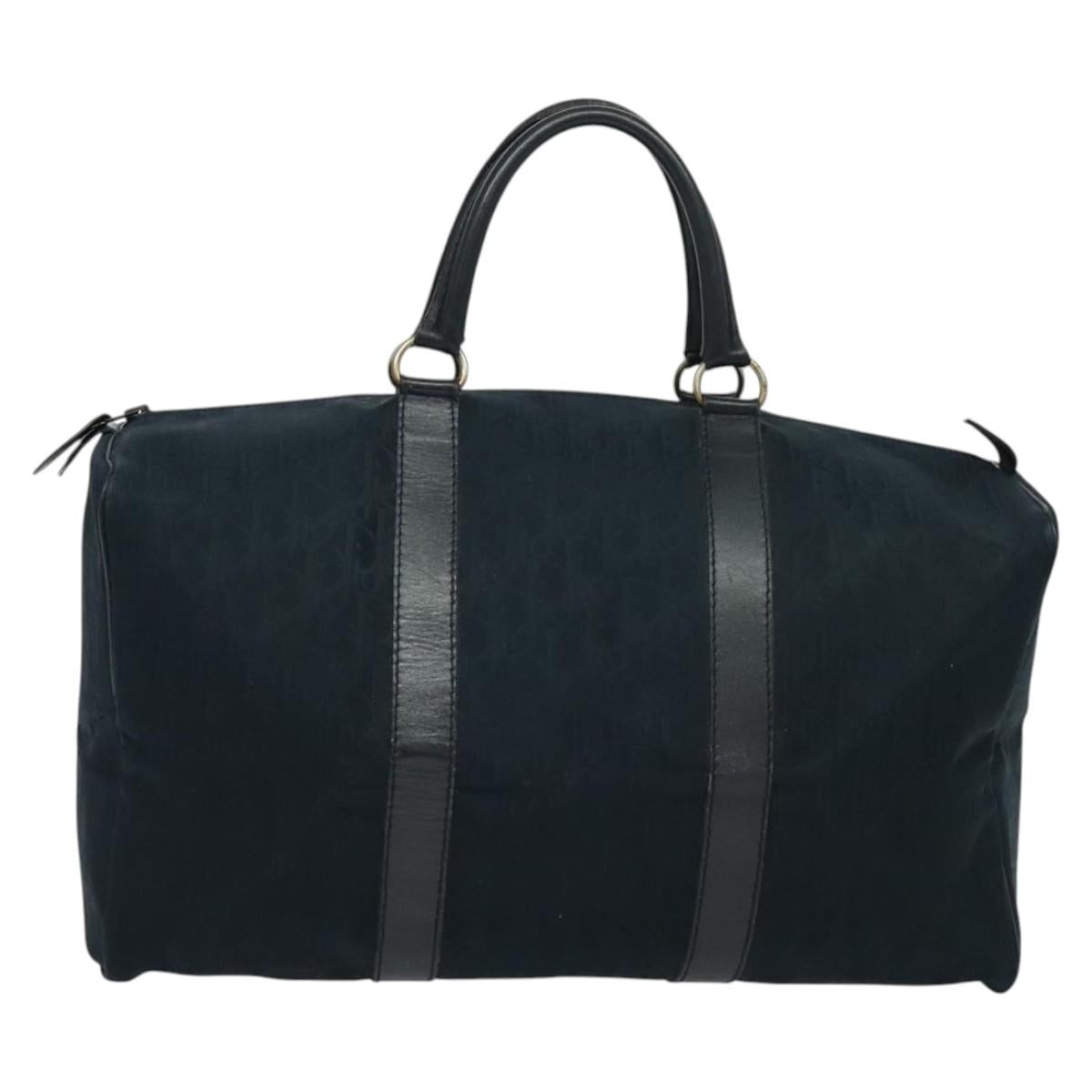 Christian Dior Trotter Canvas Boston Bag Navy Auth 119447