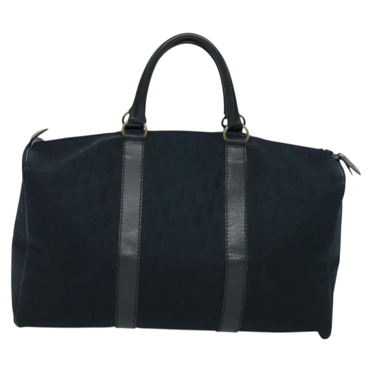 Christian Dior Trotter Canvas Boston Bag Navy Auth 119447