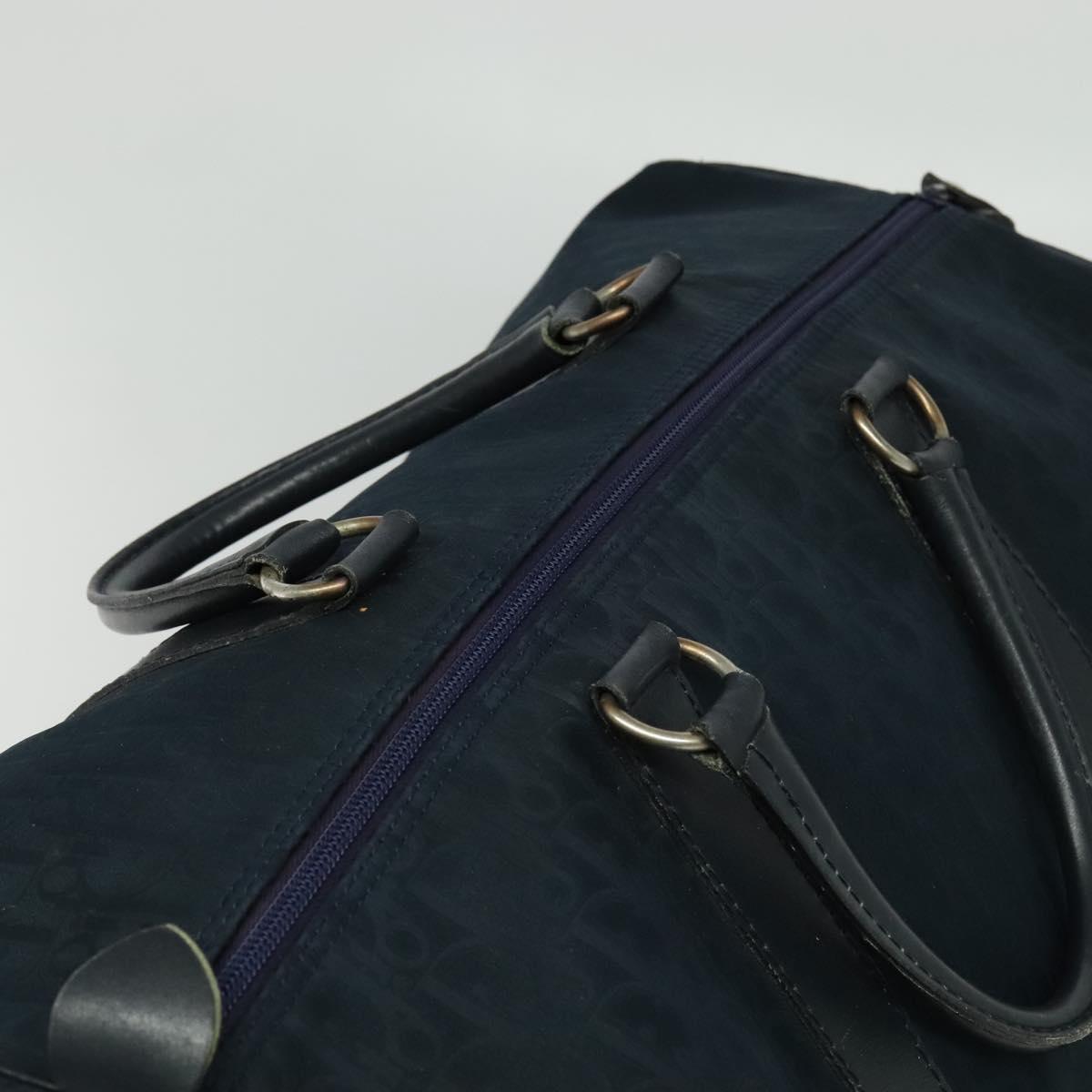 Christian Dior Trotter Canvas Boston Bag Navy Auth 119447