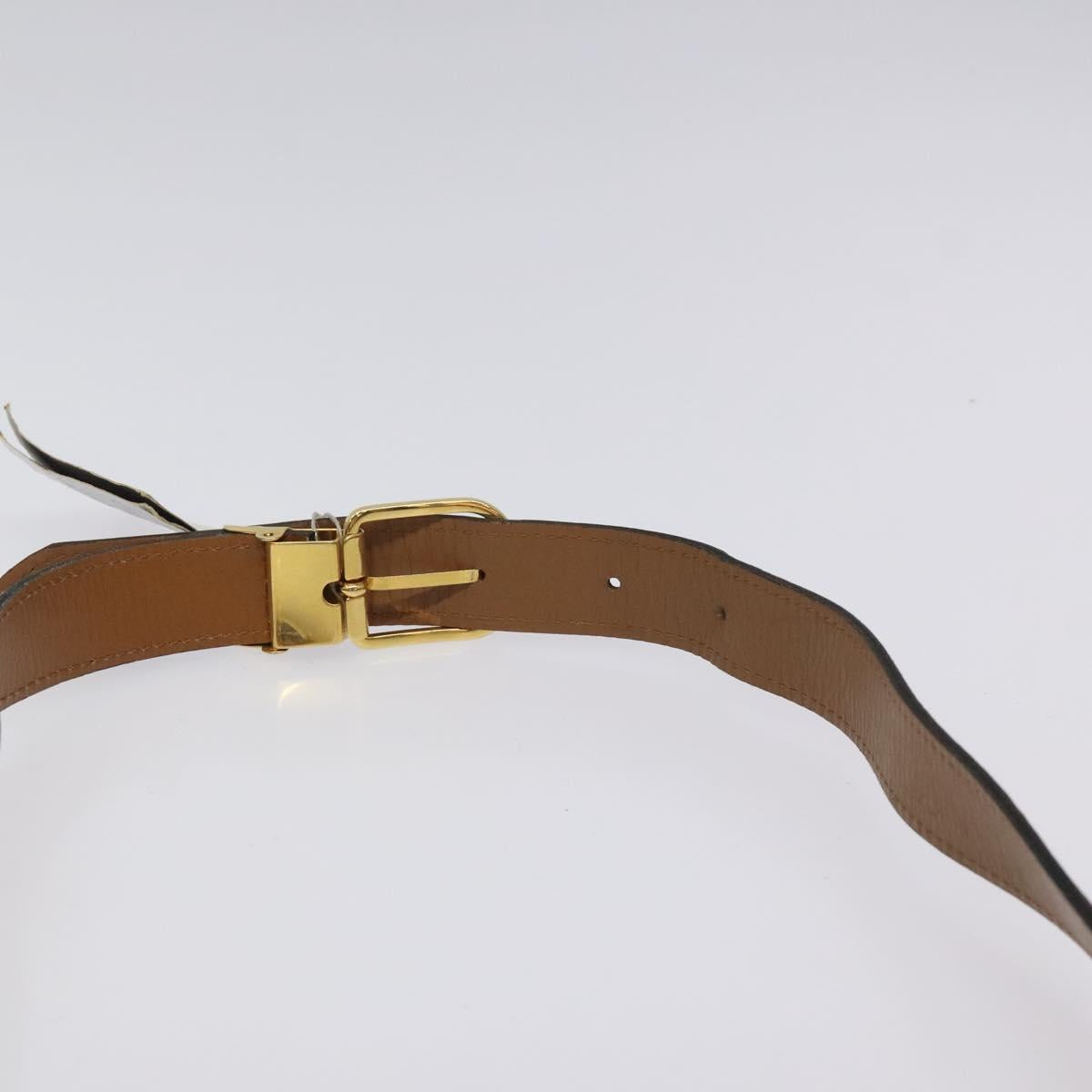 Christian Dior Shoulder Bag Leather Brown Gold Auth 119452