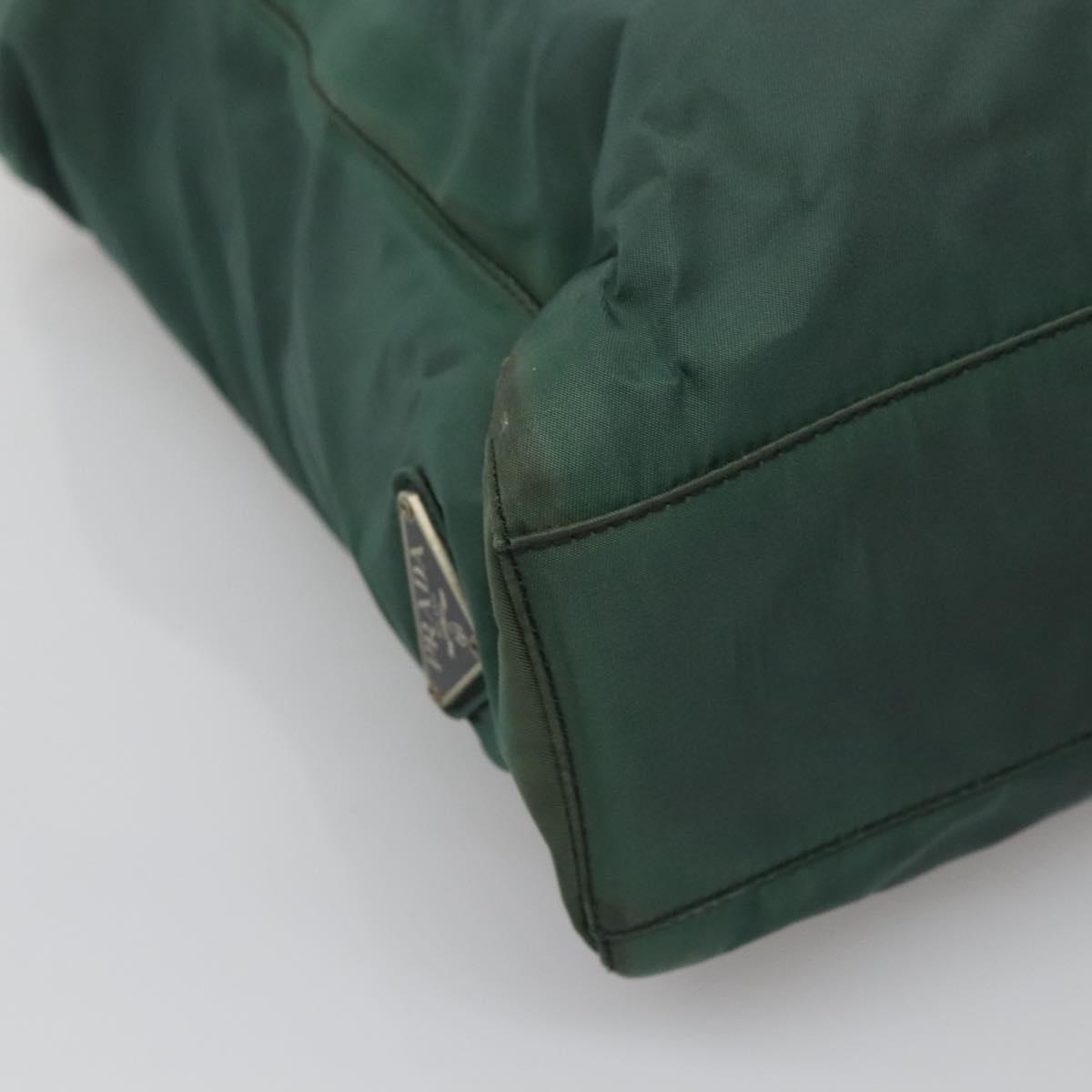 PRADA Hand Bag Nylon Khaki Auth 119457