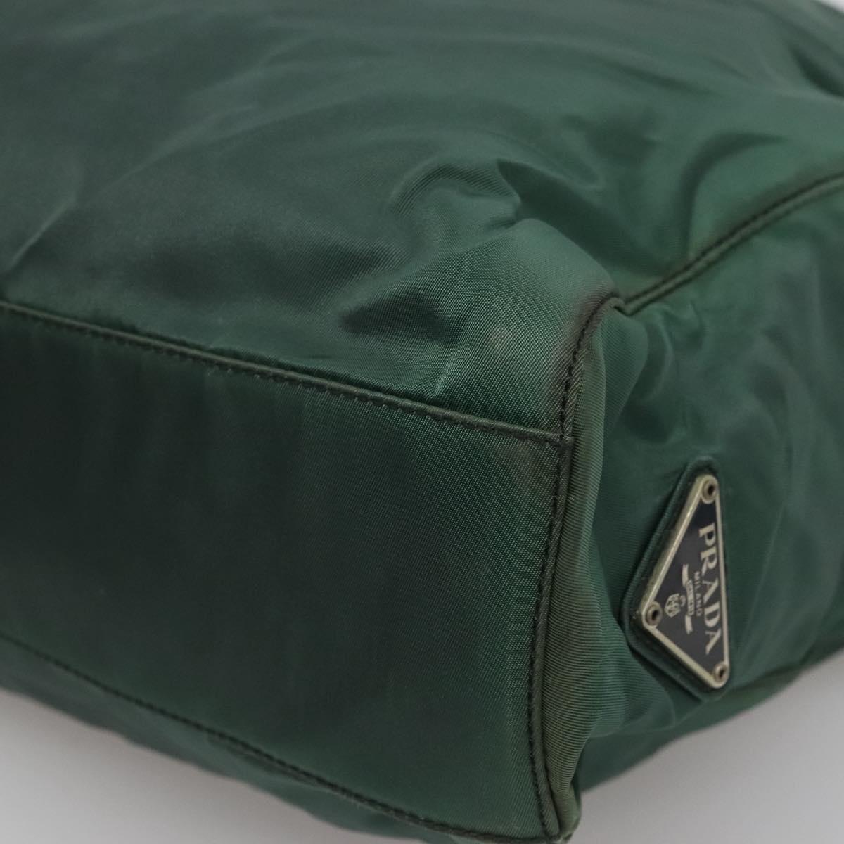 PRADA Hand Bag Nylon Khaki Auth 119457