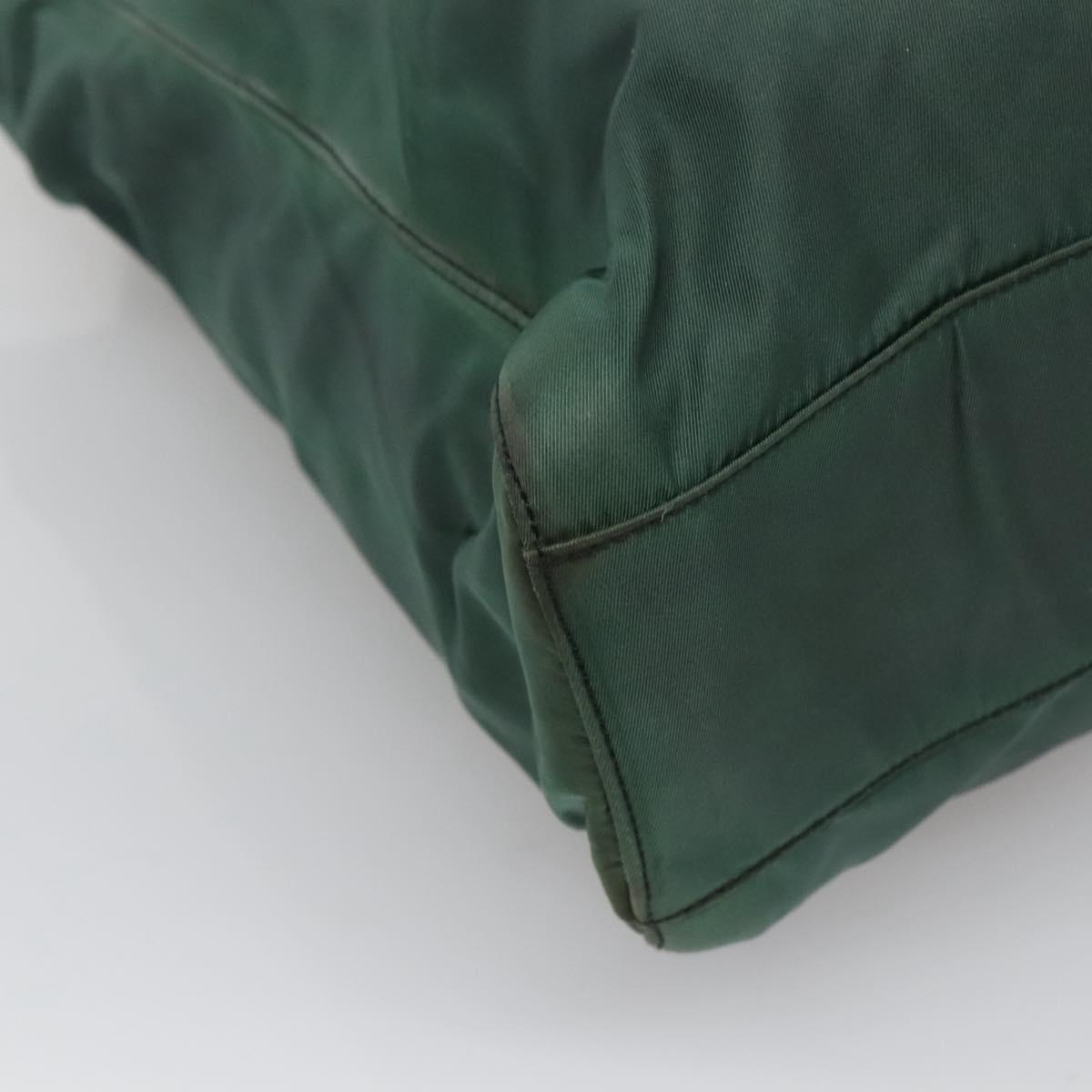 PRADA Hand Bag Nylon Khaki Auth 119457