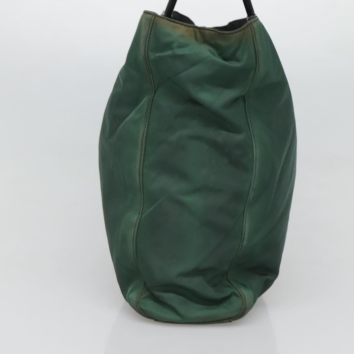 PRADA Hand Bag Nylon Khaki Auth 119457