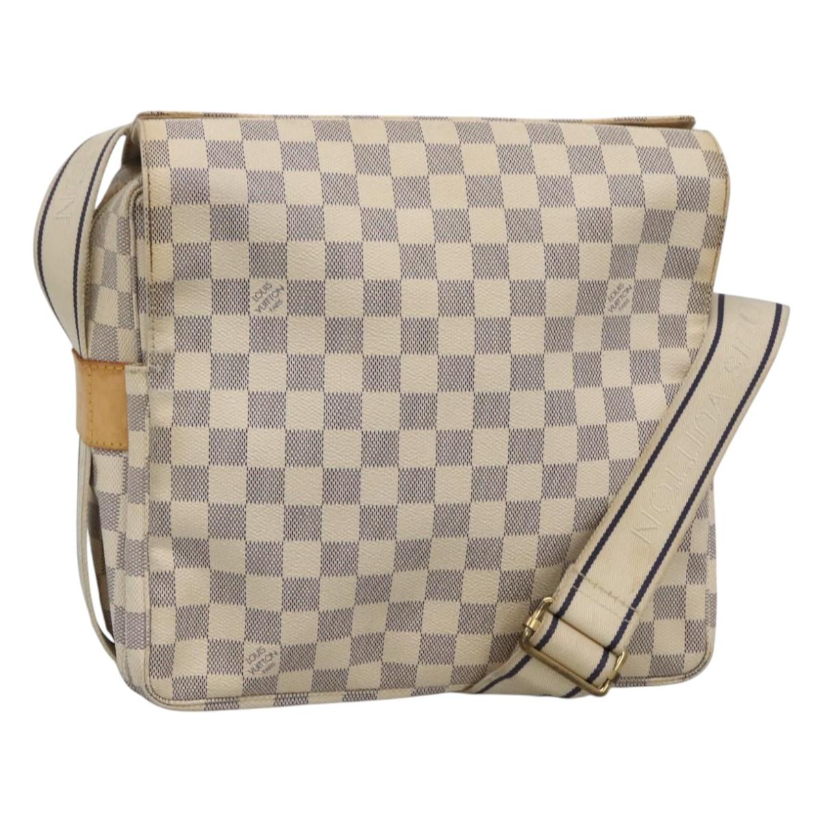LOUIS VUITTON Damier Azur Naviglio Shoulder Bag N51189 LV Auth 119481