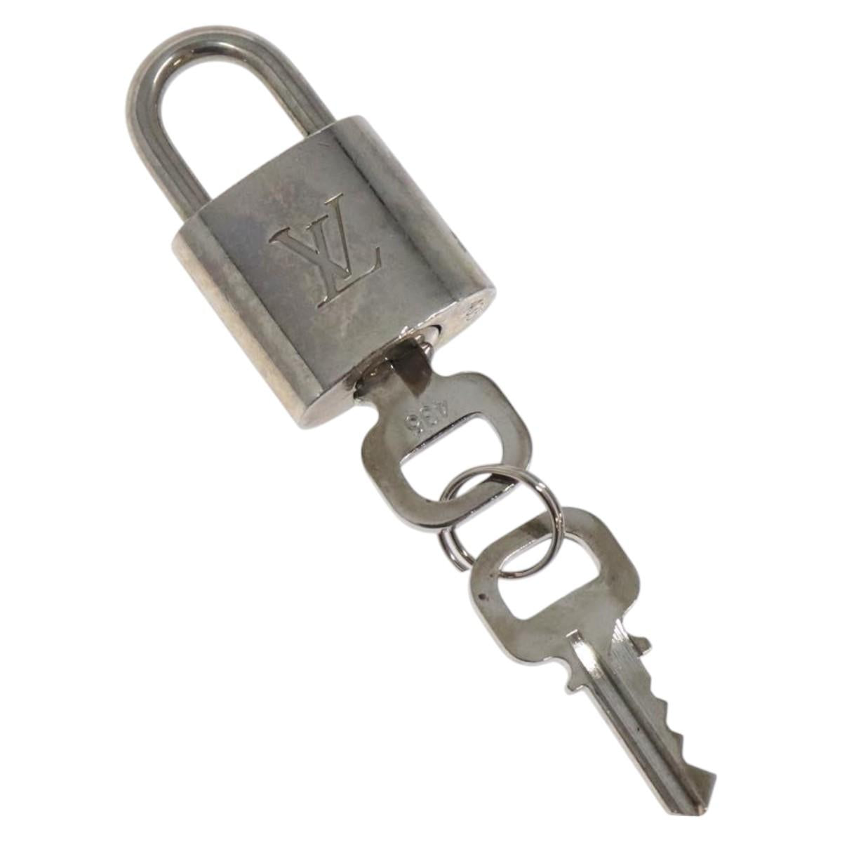 LOUIS VUITTON Padlock metal Silver LV Auth 119484