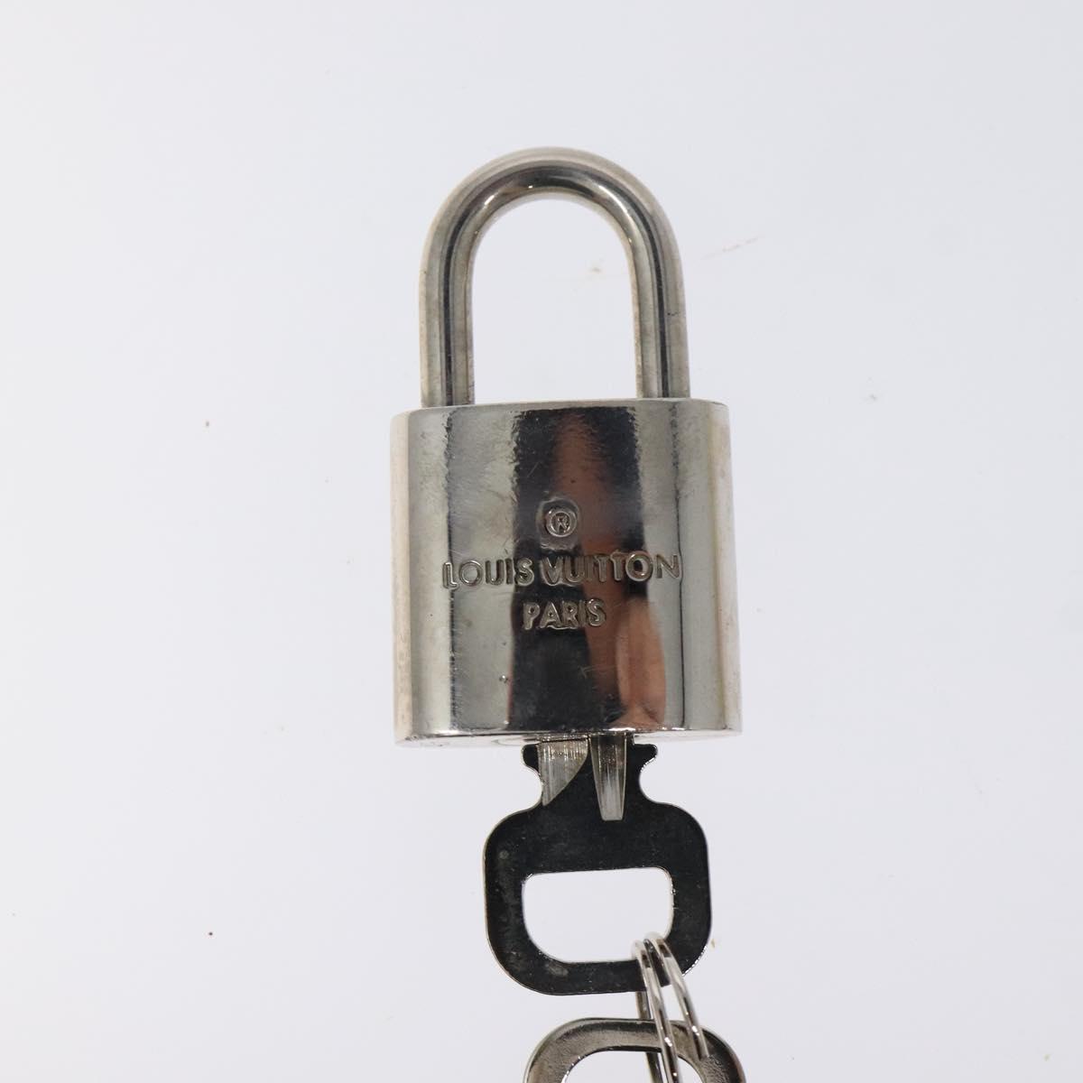 LOUIS VUITTON Padlock metal Silver LV Auth 119484