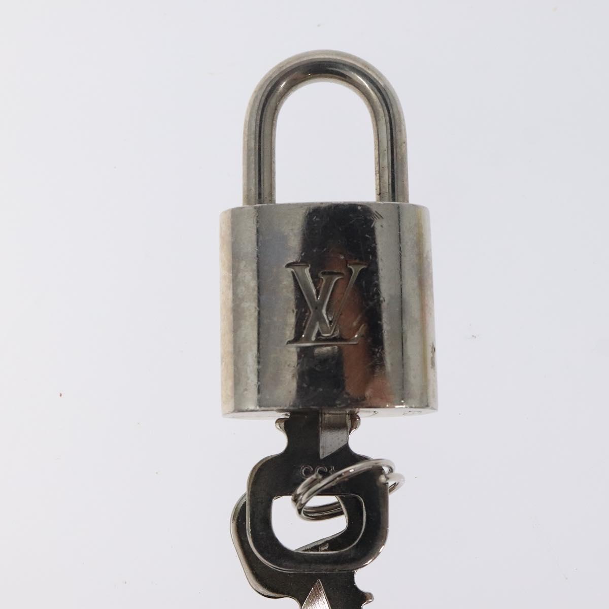 LOUIS VUITTON Padlock metal Silver LV Auth 119484