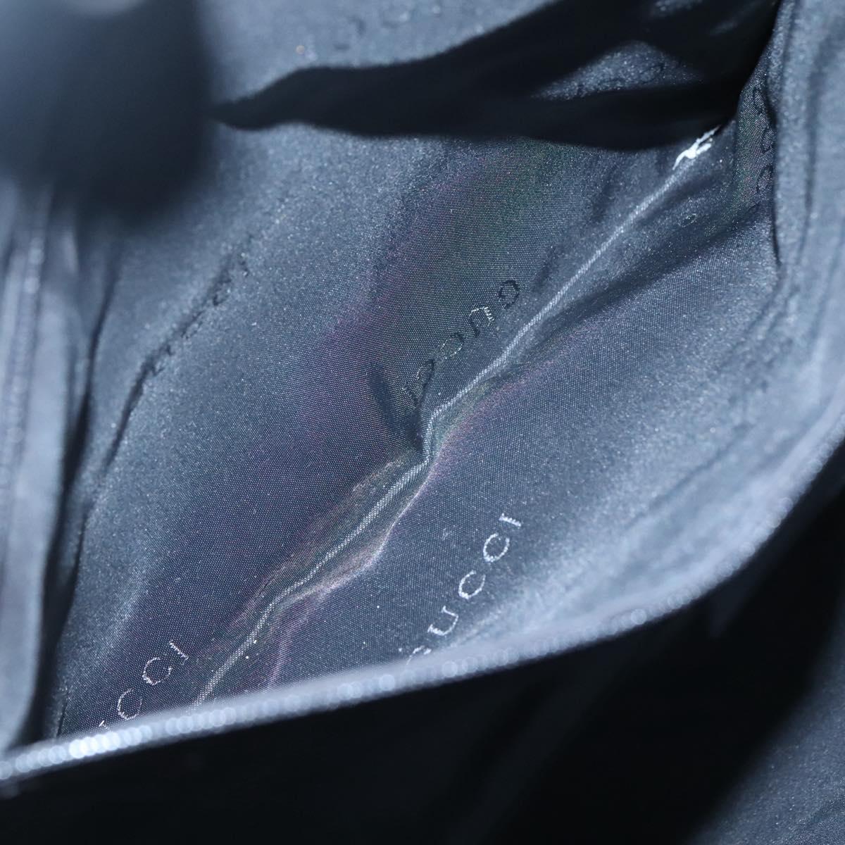 GUCCI GG Canvas Jackie Hand Bag Black Silver 002 1064 Auth 119485