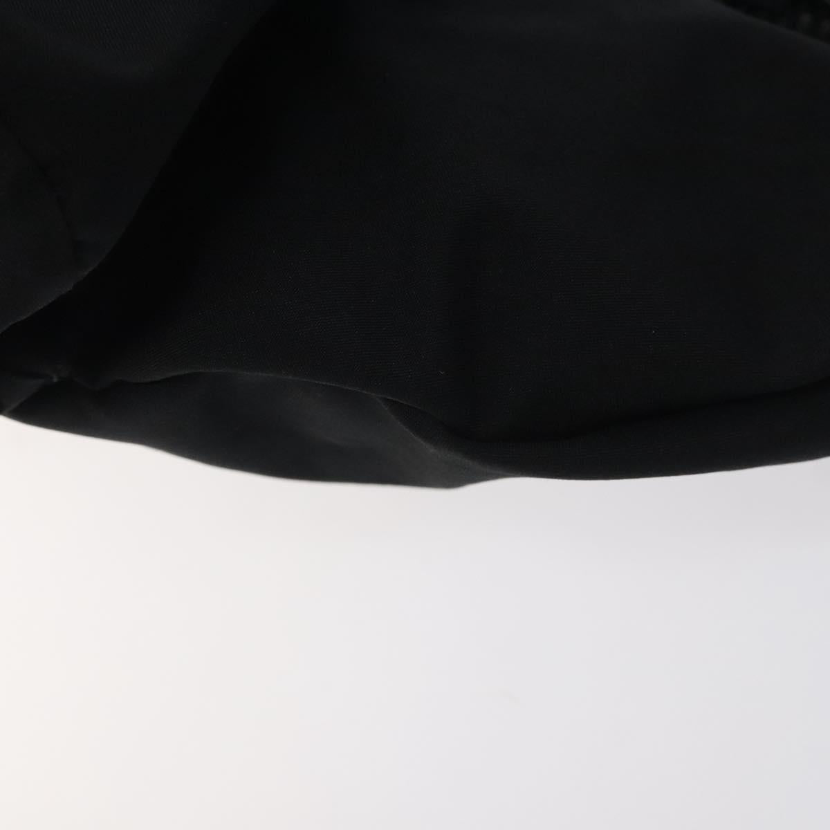 PRADA Sports Waist Bag Nylon Black Silver Auth 119506