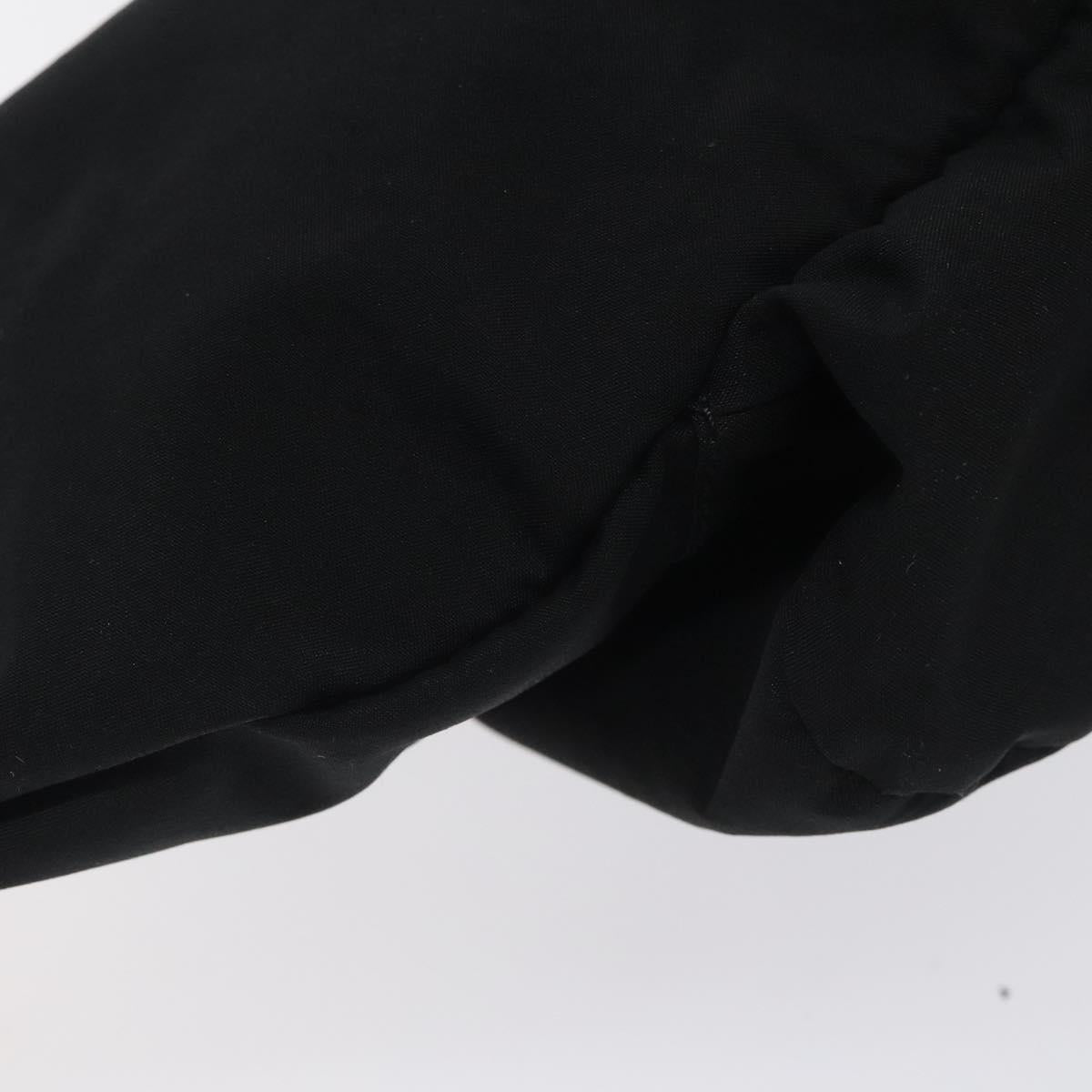 PRADA Sports Waist Bag Nylon Black Silver Auth 119506