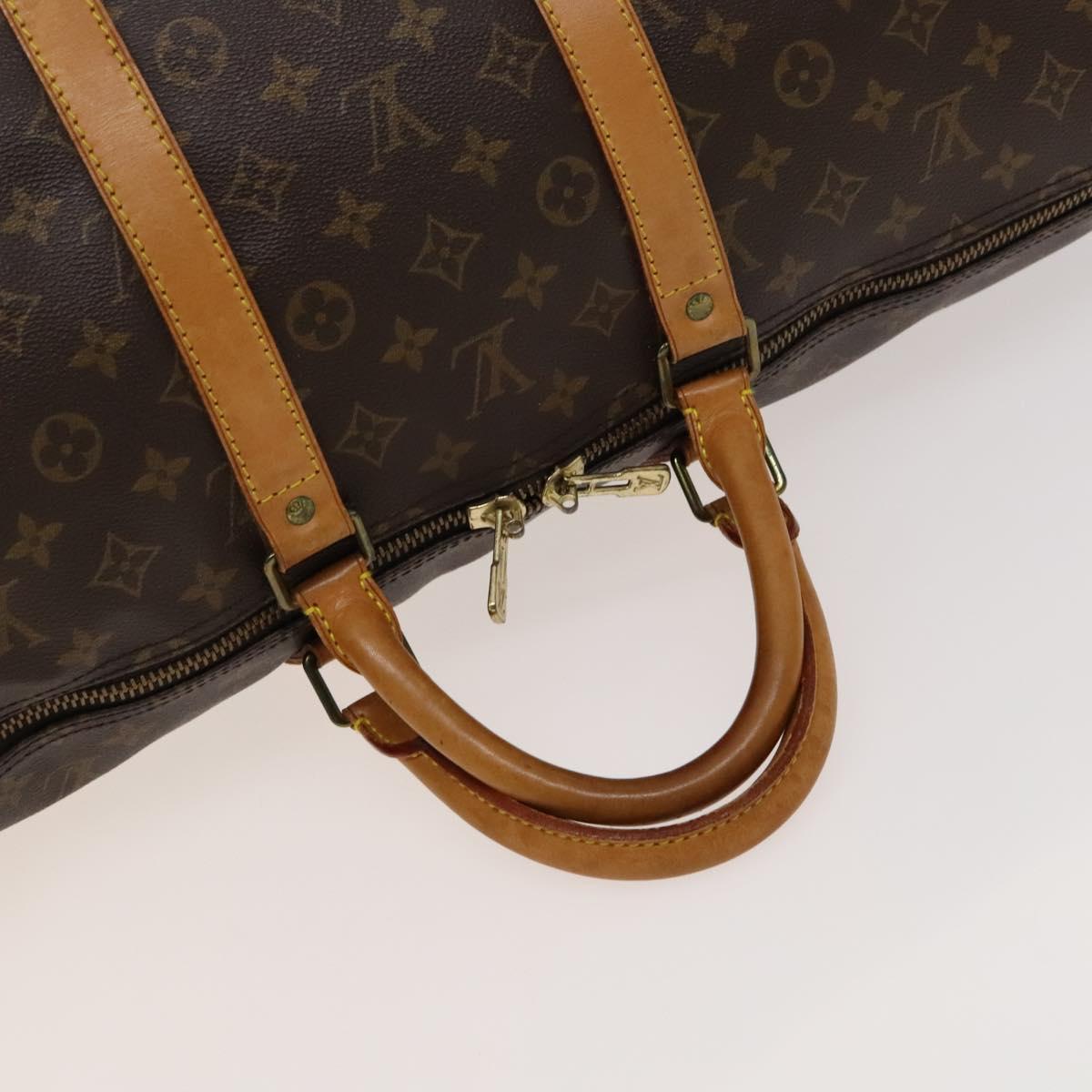 LOUIS VUITTON Monogram Keepall Bandouliere 55 Boston Bag M41414 LV Auth 119520