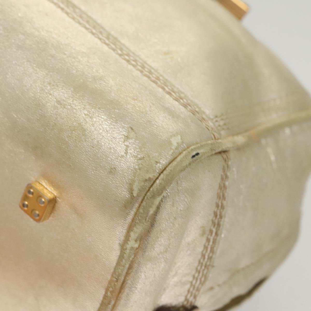 LOEWE Anagram Amazona 28 Hand Bag Leather Gold Auth 119534