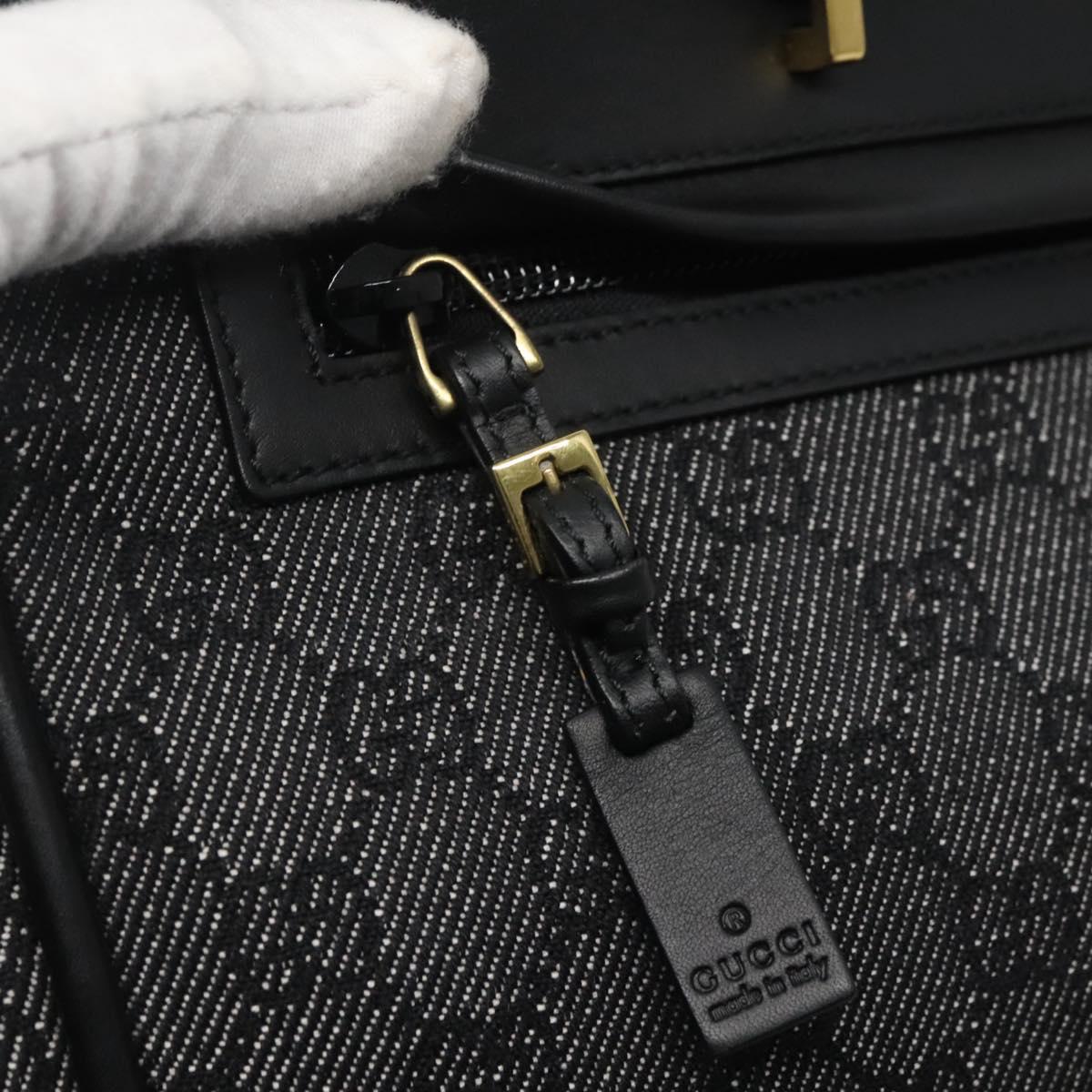 GUCCI GG Canvas Tote Bag Black Auth 119535