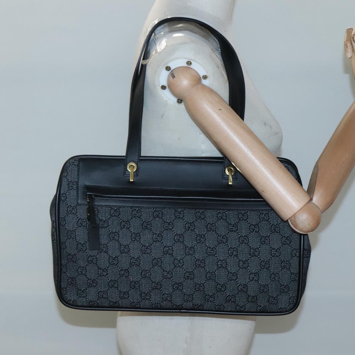 GUCCI GG Canvas Tote Bag Black Auth 119535