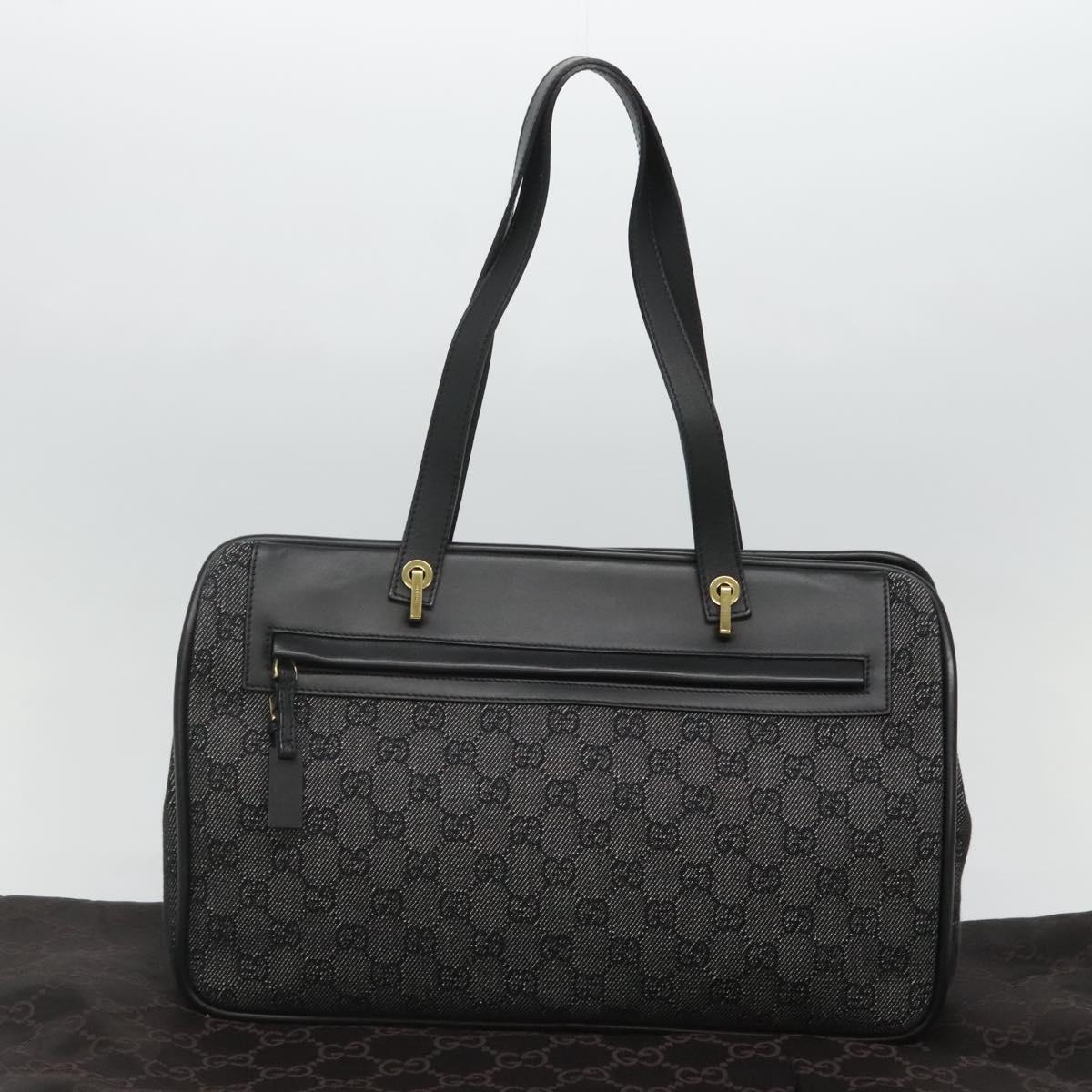 GUCCI GG Canvas Tote Bag Black Auth 119535