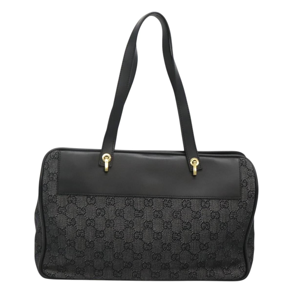 GUCCI GG Canvas Tote Bag Black Auth 119535