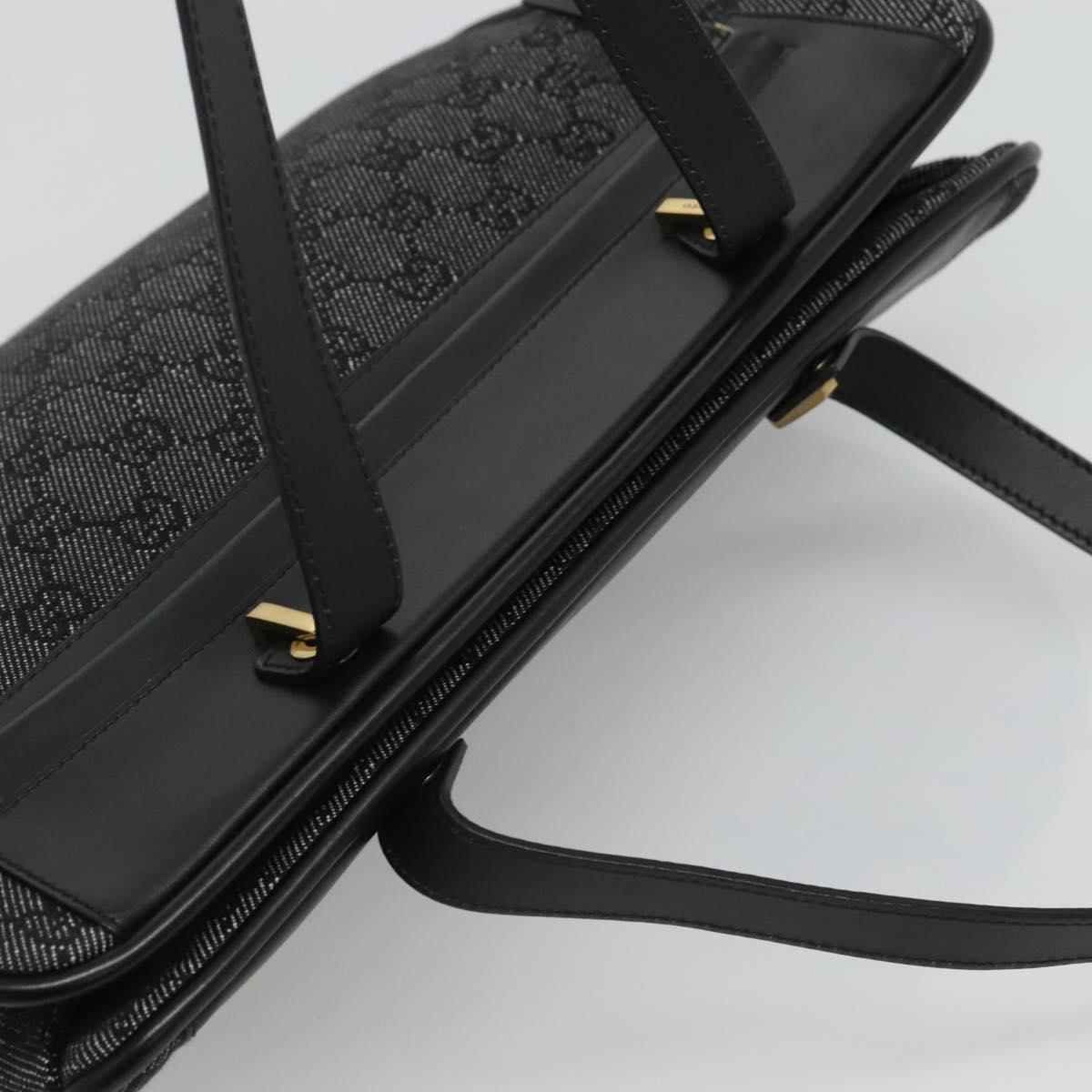 GUCCI GG Canvas Tote Bag Black Auth 119535