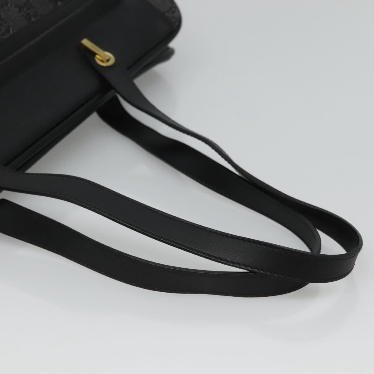 GUCCI GG Canvas Tote Bag Black Auth 119535