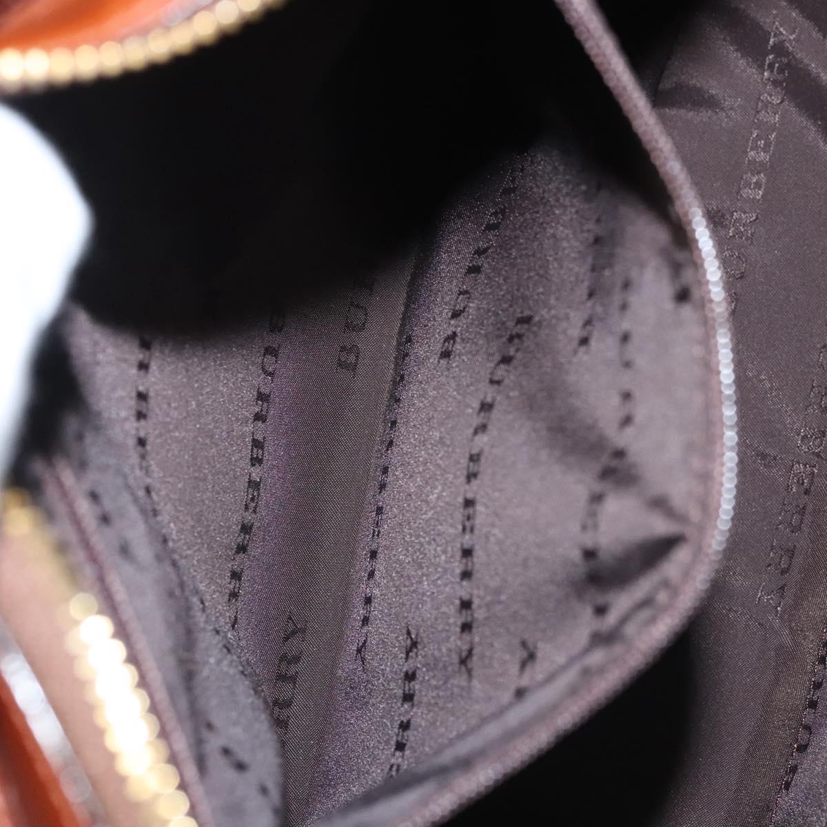 BURBERRY Nova Check Tote Bag Canvas Beige Gold Auth 119569