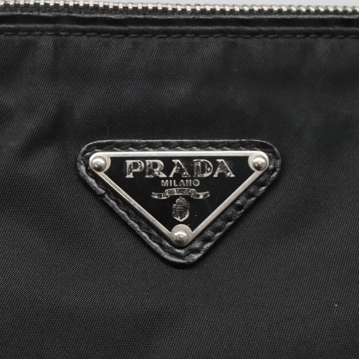 PRADA Shoulder Bag Nylon Black Auth 119572