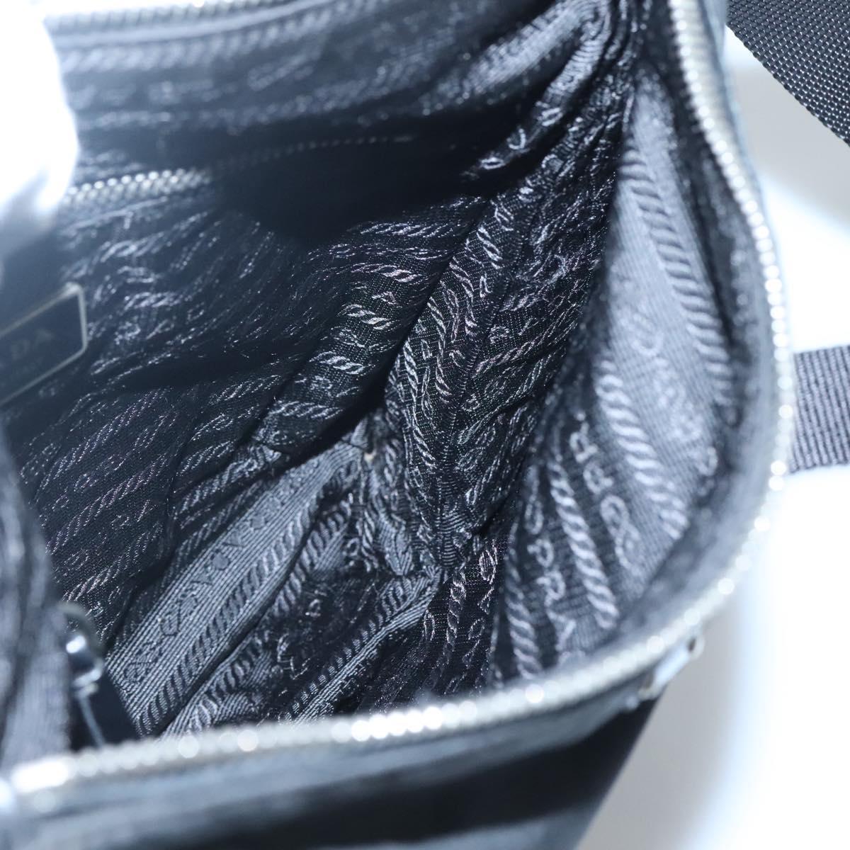 PRADA Shoulder Bag Nylon Black Auth 119572