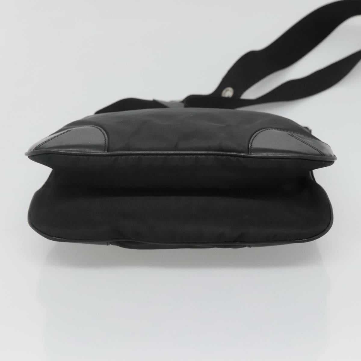PRADA Shoulder Bag Nylon Black Auth 119572