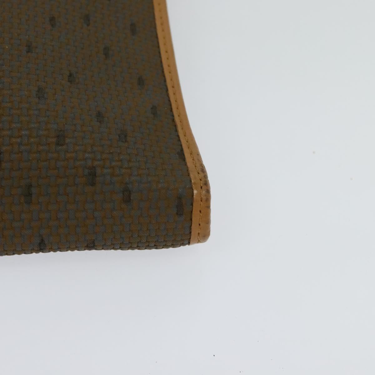 SAINT LAURENT Shoulder Bag PVC Leather Brown Gold Auth 119580