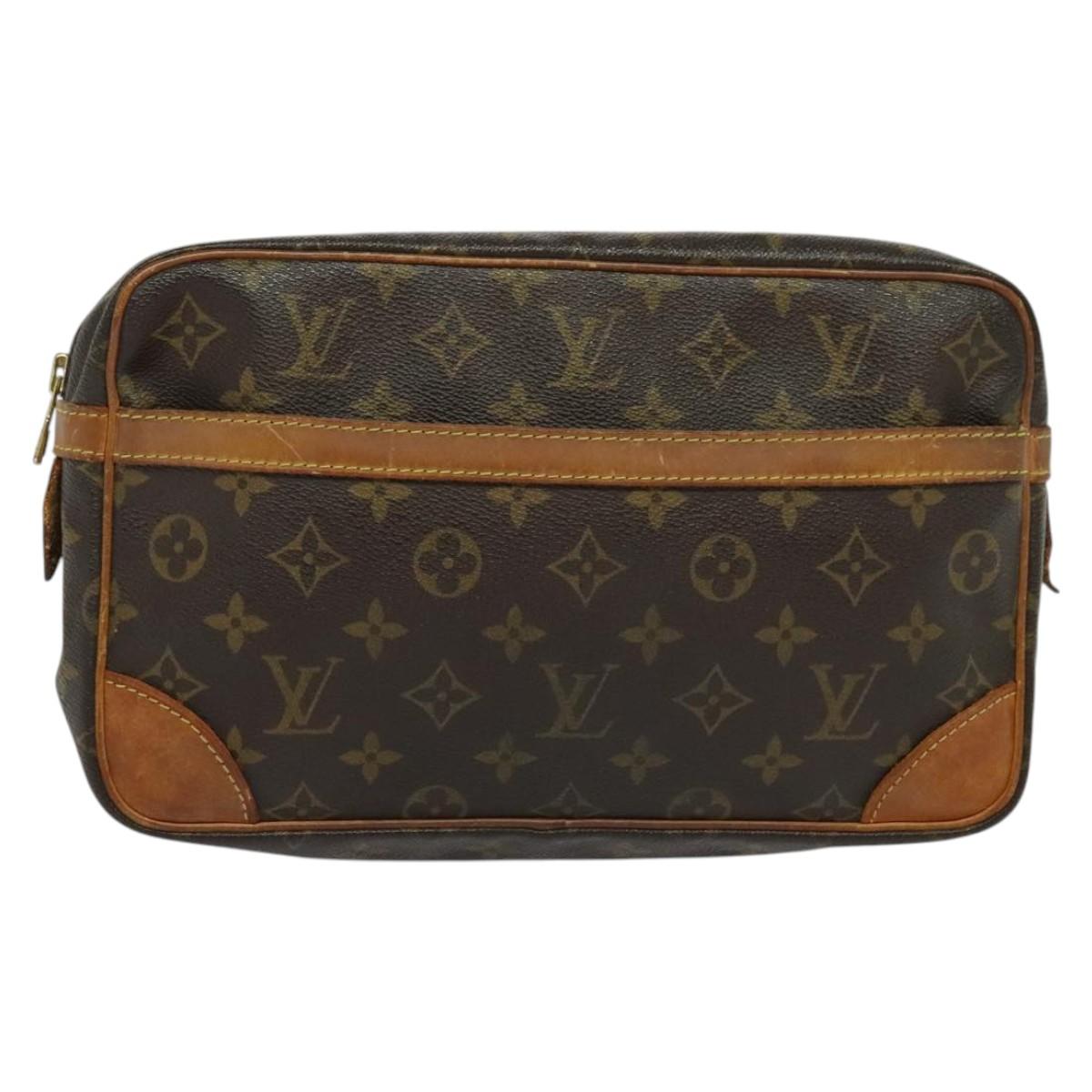 LOUIS VUITTON Monogram Compiegne 28 Clutch Bag M51845 LV Auth 119603