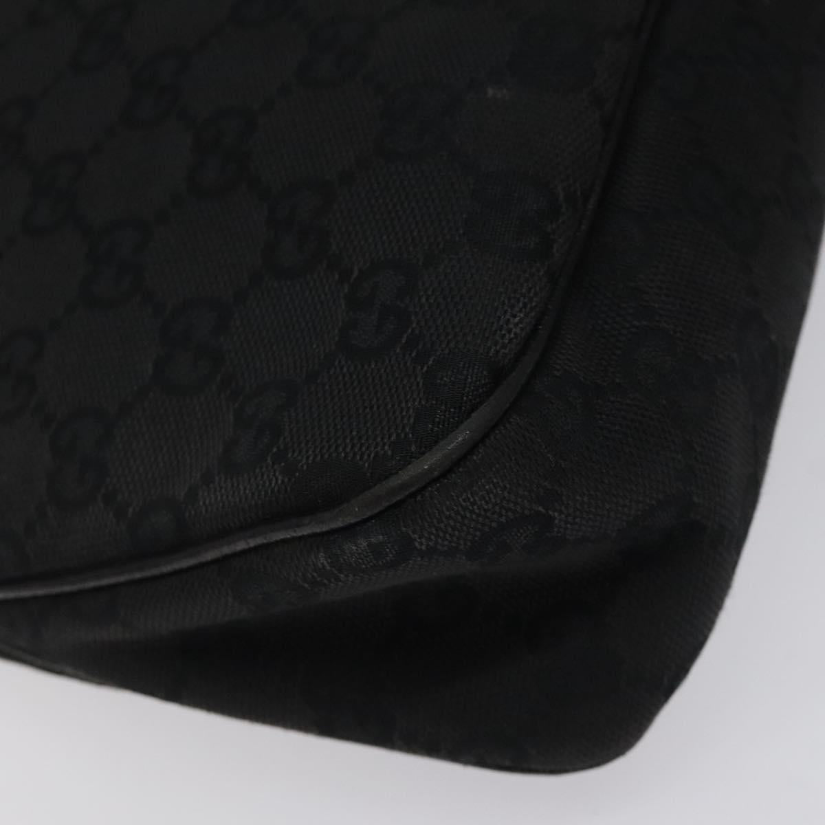 GUCCI GG Canvas Shoulder Bag Black 121023 Auth 119620