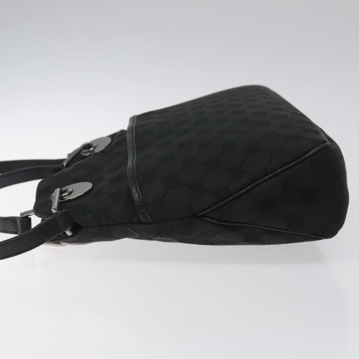 GUCCI GG Canvas Shoulder Bag Black 121023 Auth 119620