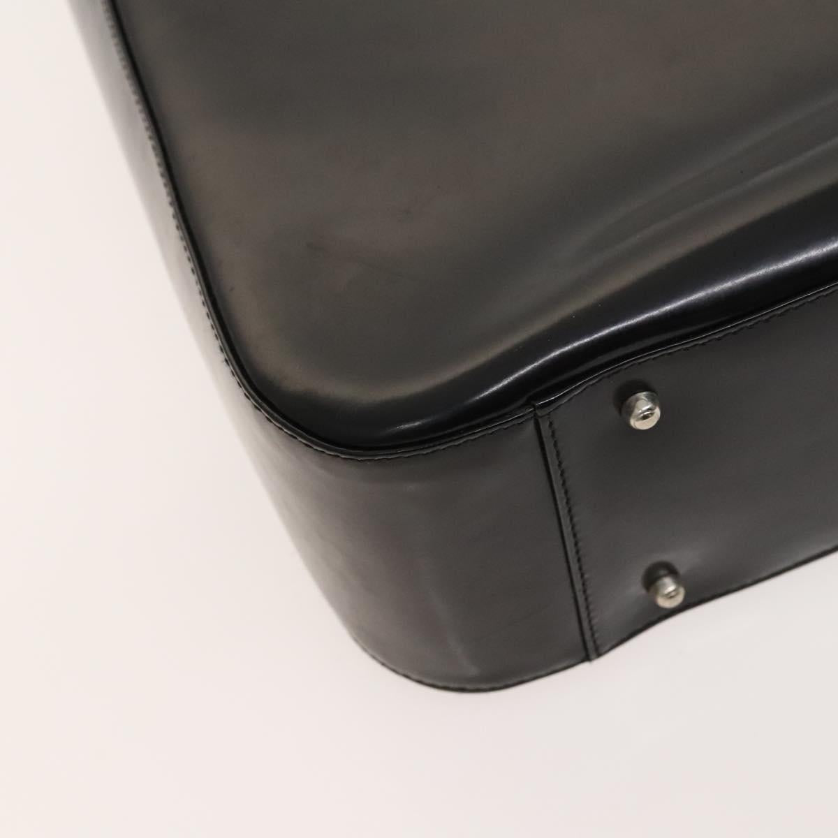 GUCCI Hand Bag Patent leather 2way Black Silver 000 1013 0504 Auth 119640