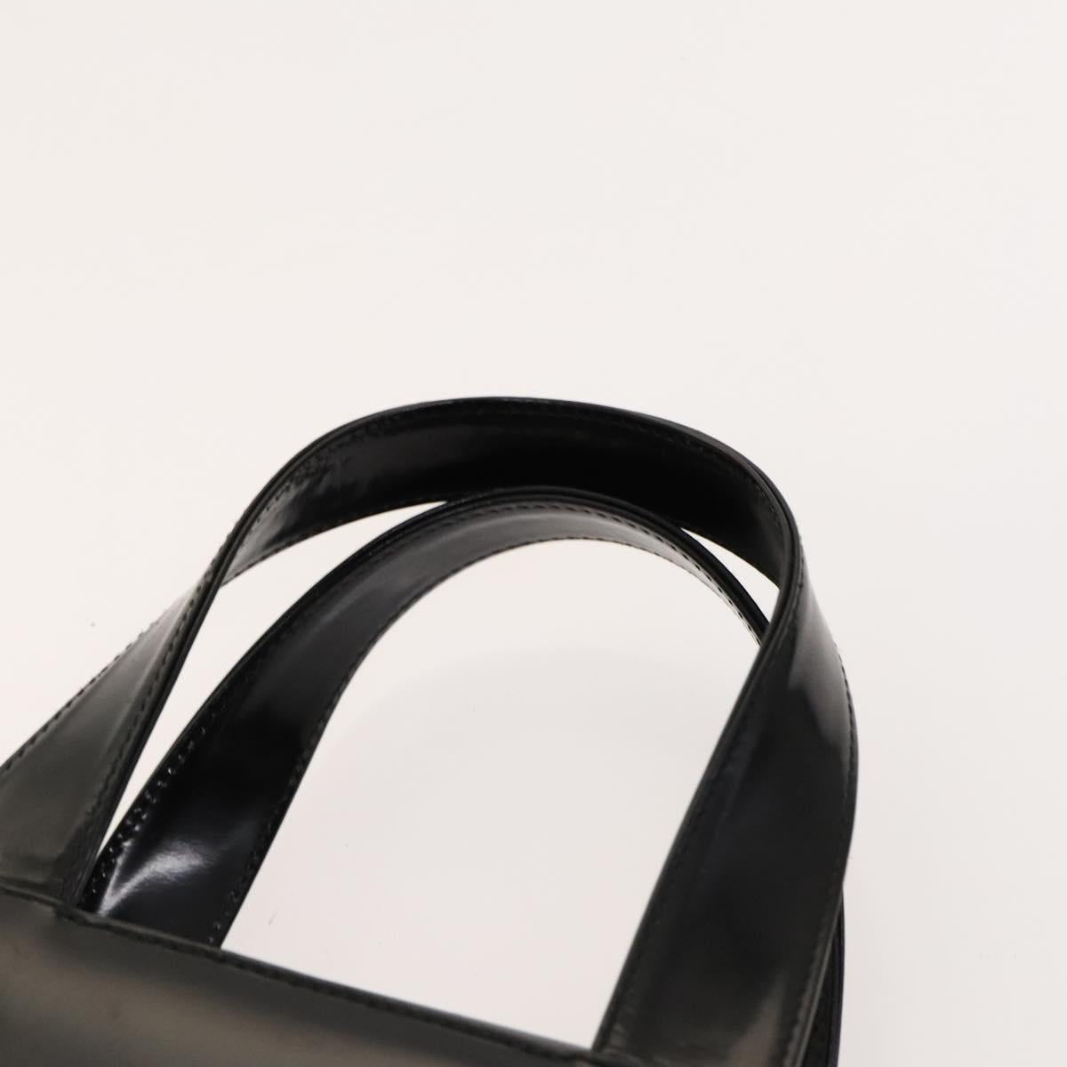 GUCCI Hand Bag Patent leather 2way Black Silver 000 1013 0504 Auth 119640