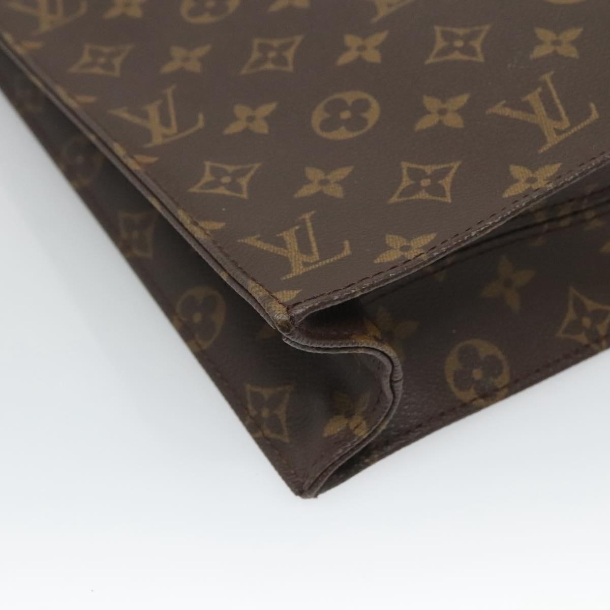 LOUIS VUITTON Monogram Sac Plat Hand Bag M51140 LV Auth 119655