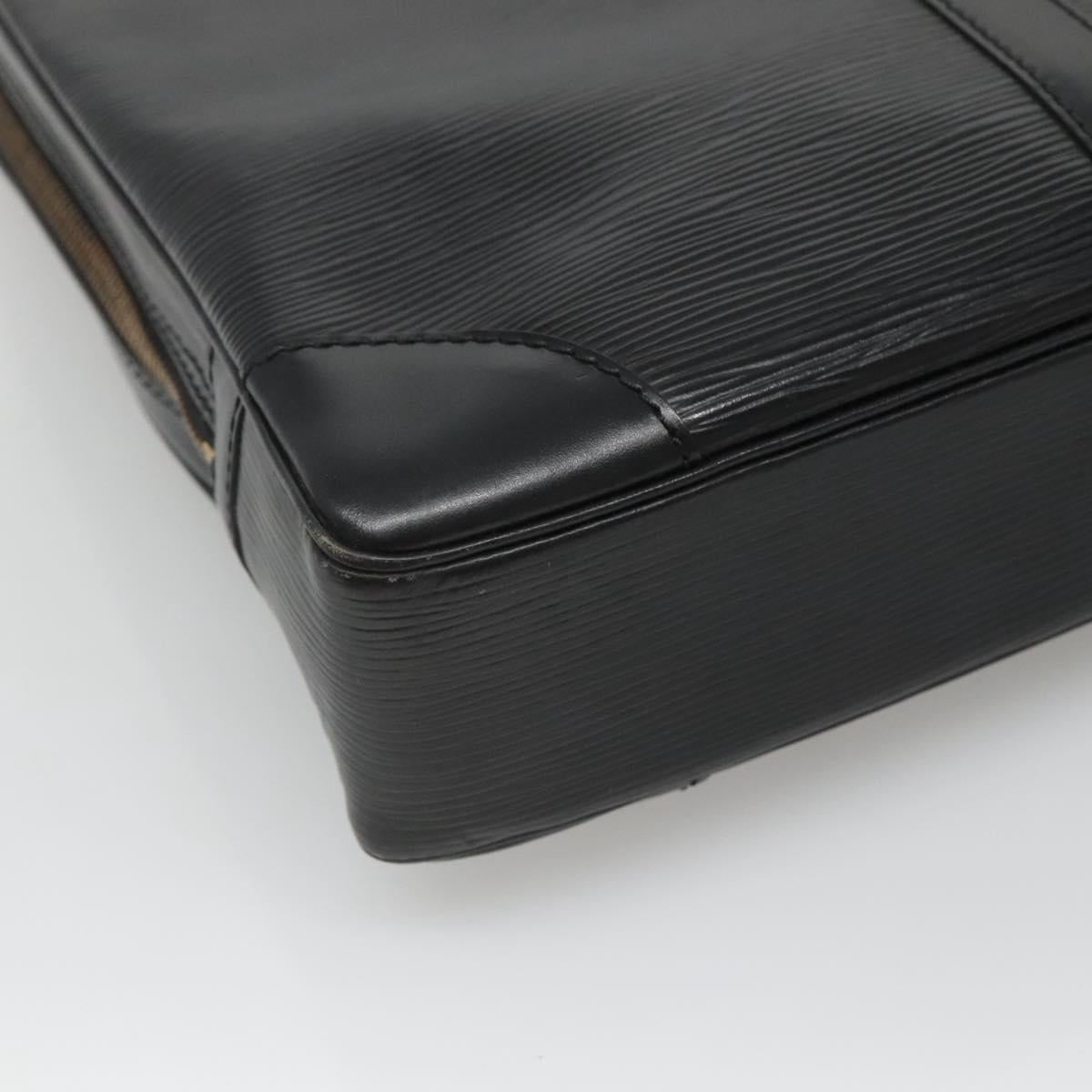 LOUIS VUITTON Epi Porte Documents Voyage Business Bag Black M54472 Auth 119666
