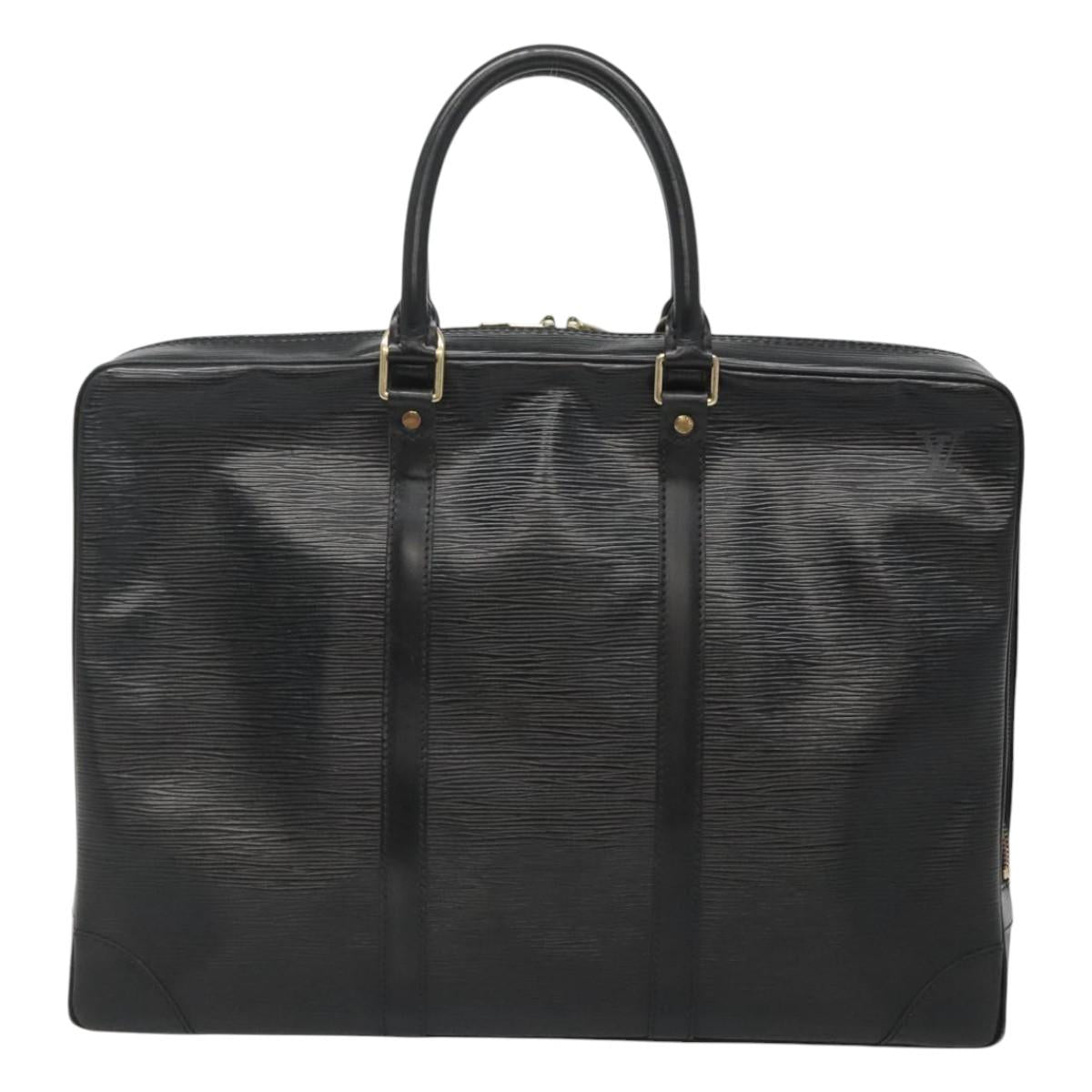 LOUIS VUITTON Epi Porte Documents Voyage Business Bag Black M54472 Auth 119666