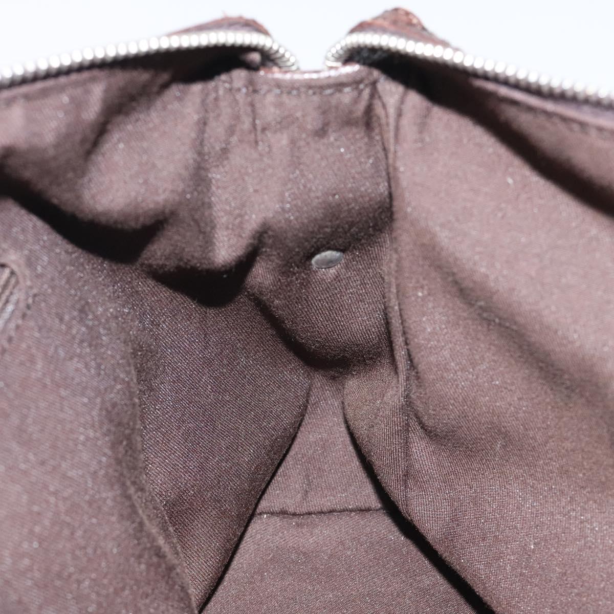 GUCCI GG Canvas Web Sherry Line Hand Bag Beige Silver 145759 Auth 119676