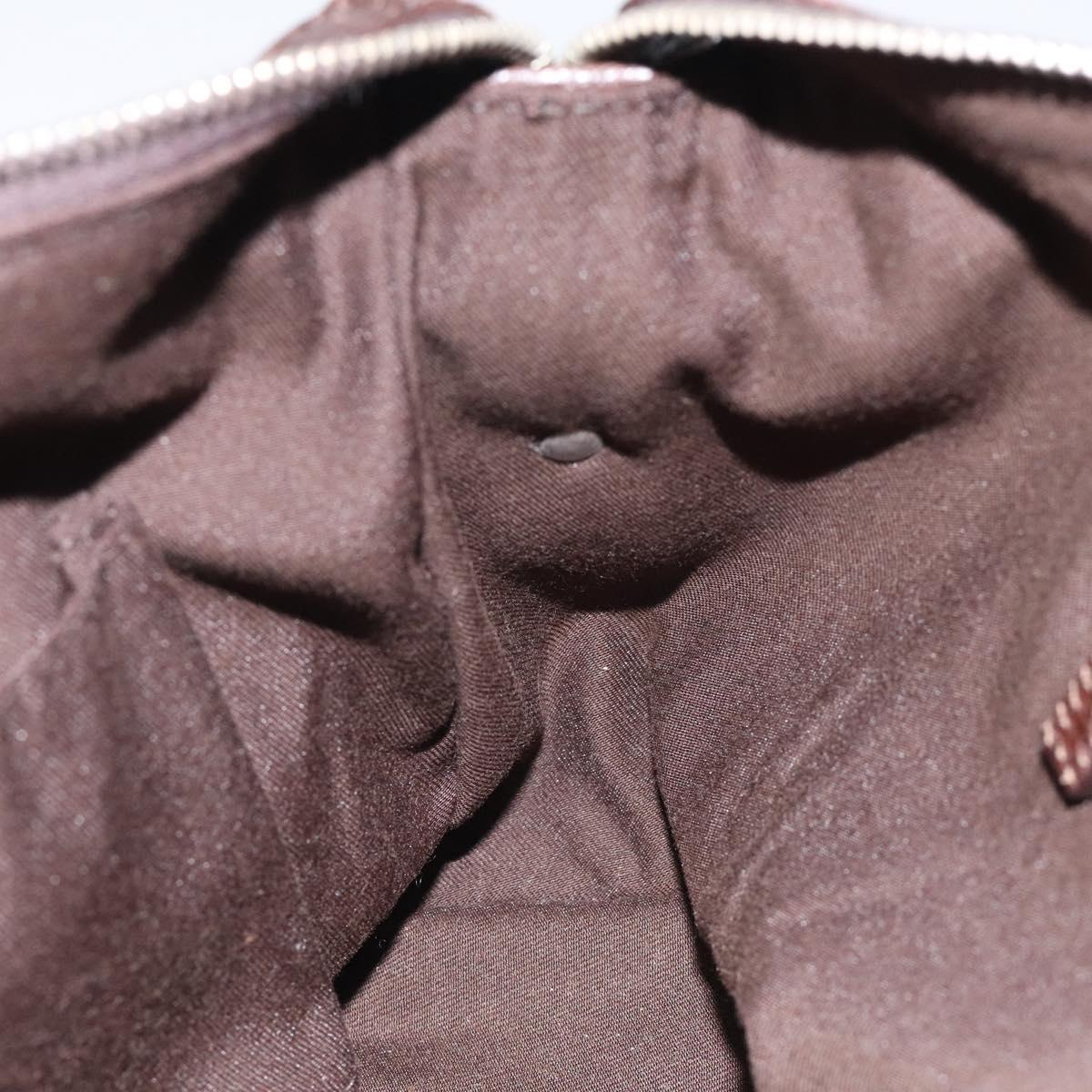 GUCCI GG Canvas Web Sherry Line Hand Bag Beige Silver 145759 Auth 119676