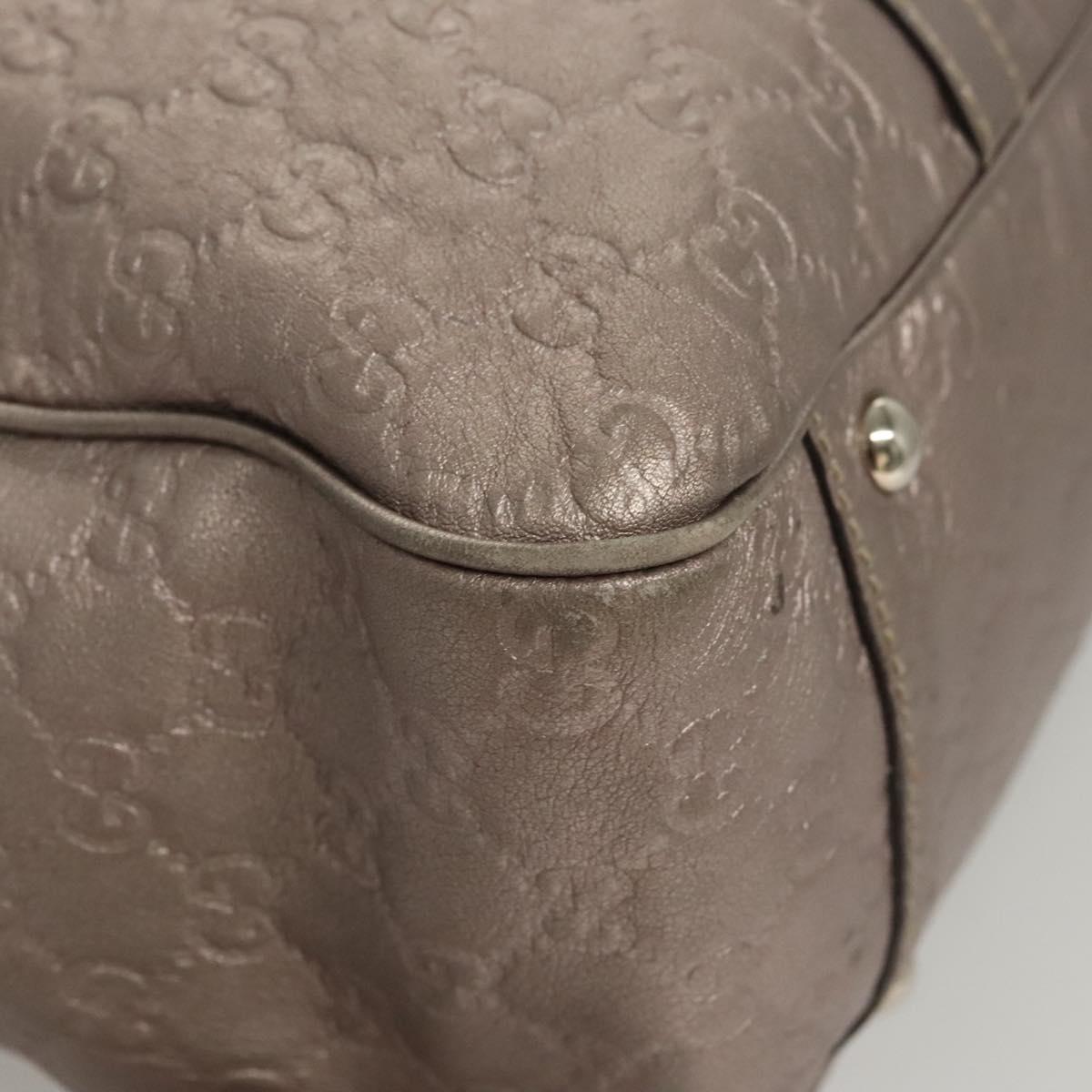 GUCCI GG Canvas Guccissima GG Twins Bag Leather Purple Silver 232956 Auth 119708