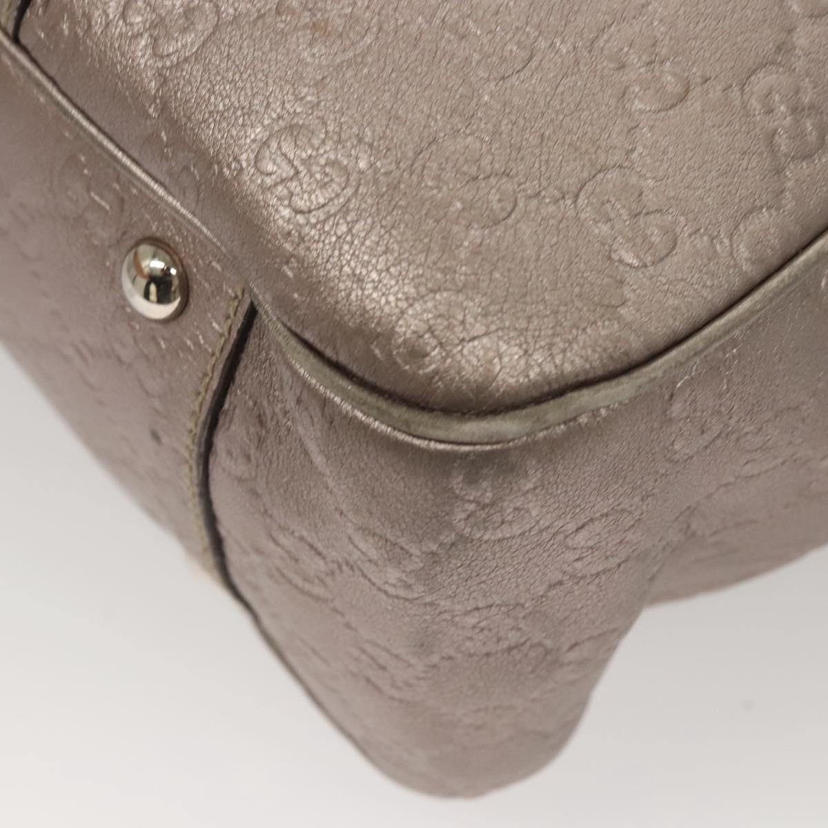 GUCCI GG Canvas Guccissima GG Twins Bag Leather Purple Silver 232956 Auth 119708
