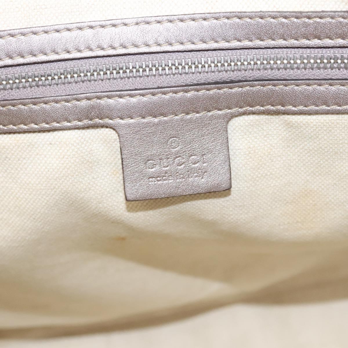 GUCCI GG Canvas Guccissima GG Twins Bag Leather Purple Silver 232956 Auth 119708