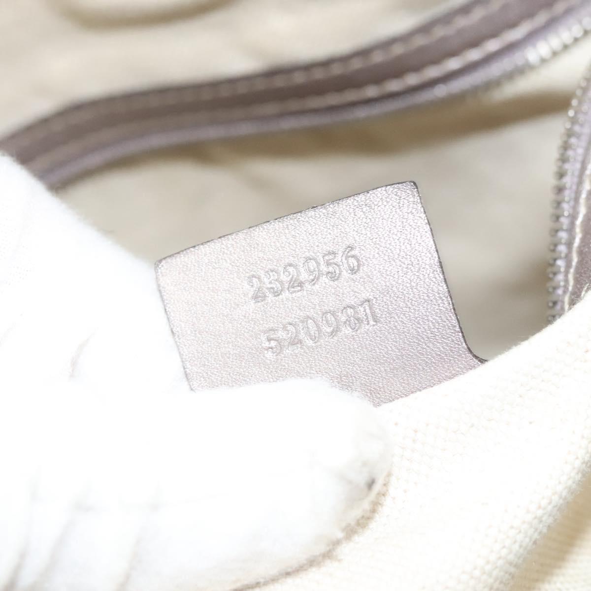 GUCCI GG Canvas Guccissima GG Twins Bag Leather Purple Silver 232956 Auth 119708
