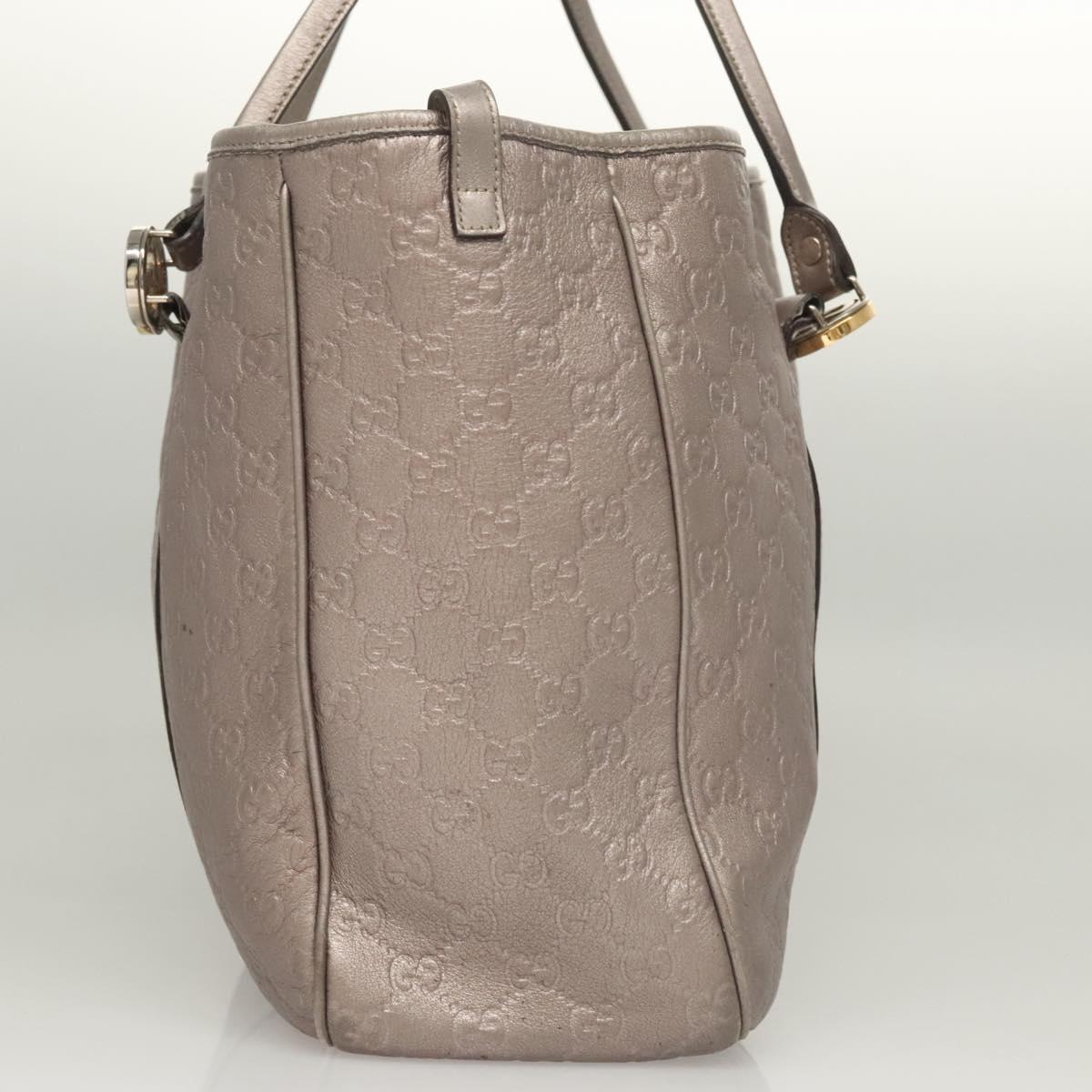 GUCCI GG Canvas Guccissima GG Twins Bag Leather Purple Silver 232956 Auth 119708