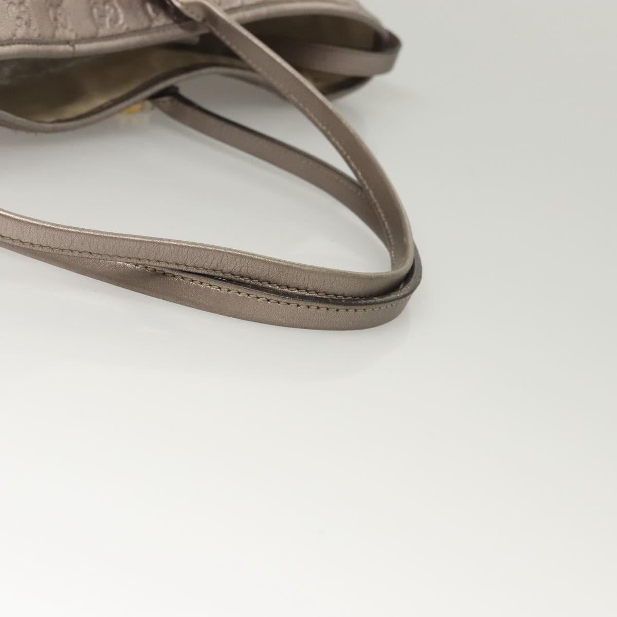 GUCCI GG Canvas Guccissima GG Twins Bag Leather Purple Silver 232956 Auth 119708